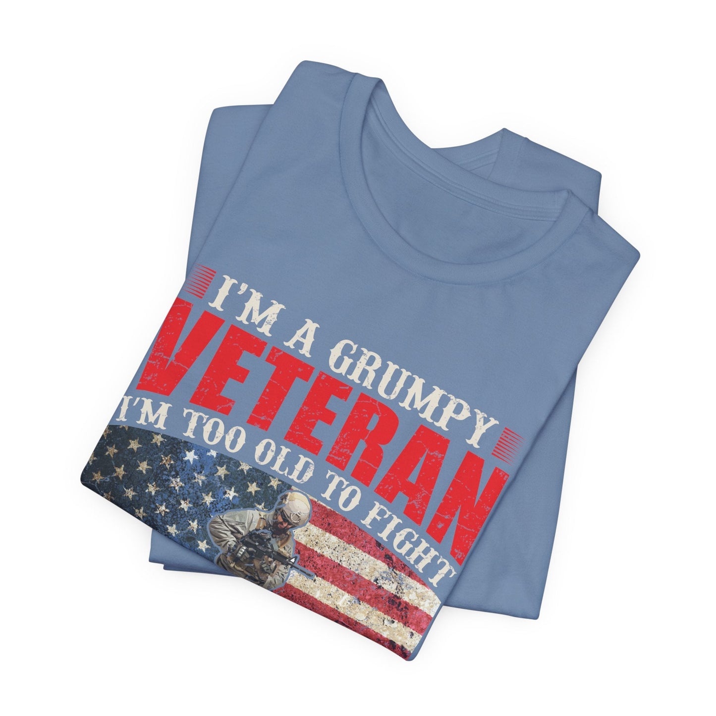 Army Veteran Patriotic Graphic Design Unisex Cotton T-Shirt v38
