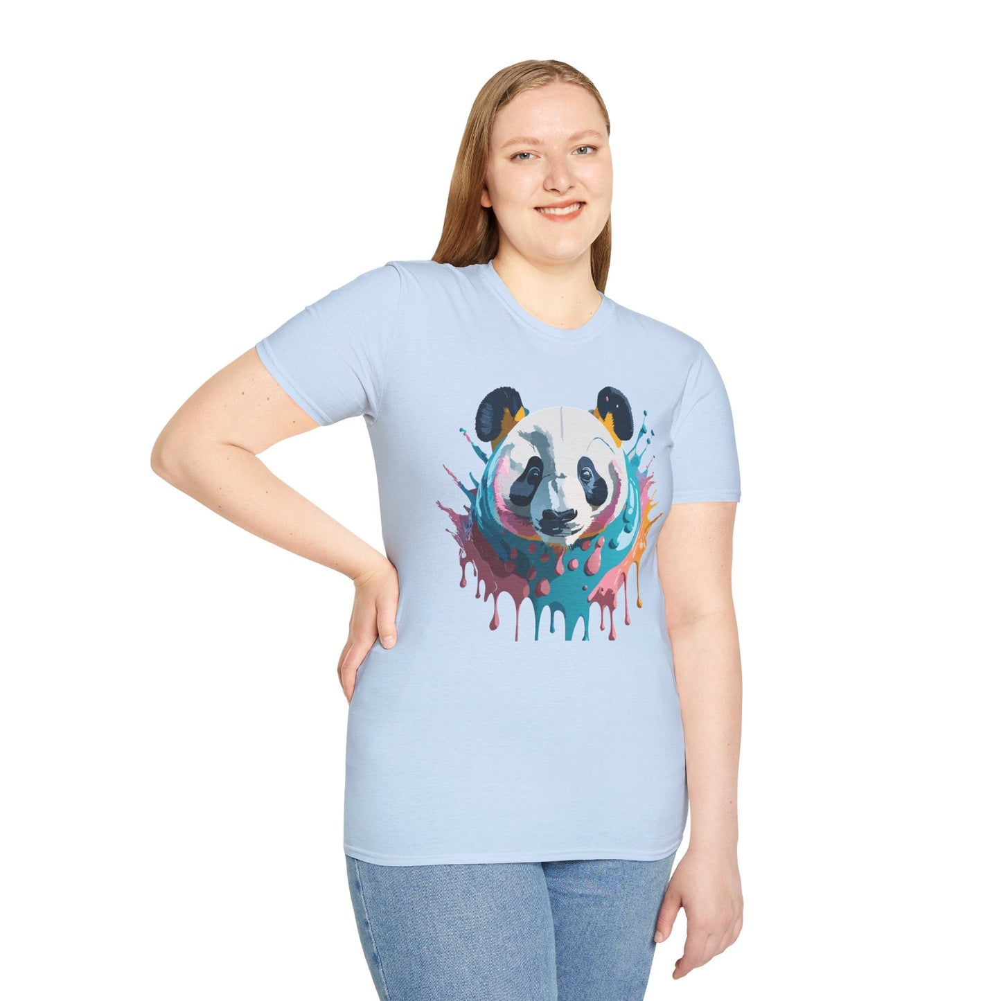 Panda Shirt Unisex T Shirt Gildan Softstyle 64000 Panda Graphic Animal Tee 100 Percent Cotton