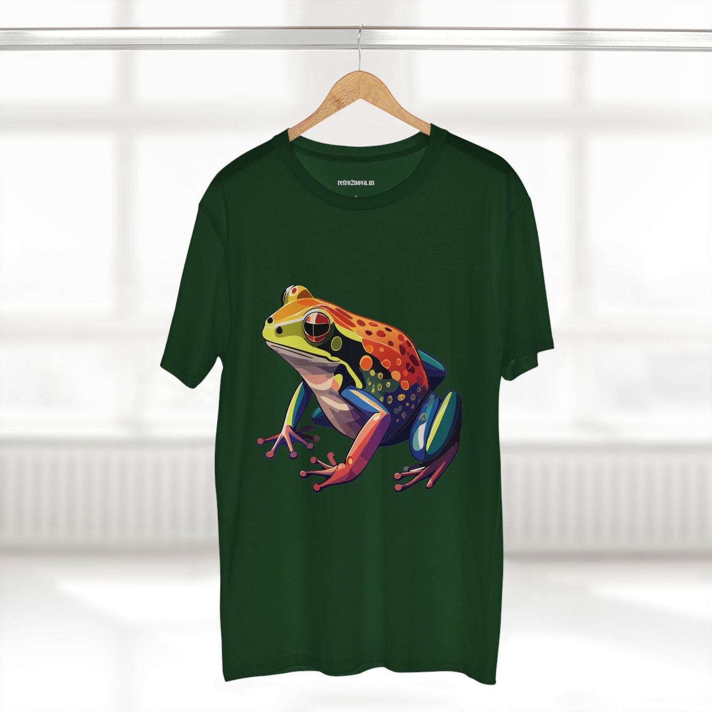 Unisex Premium Cotton Tee Frog Animal Shirt Original Art Design Retro2Nova Art Collection Exclusives