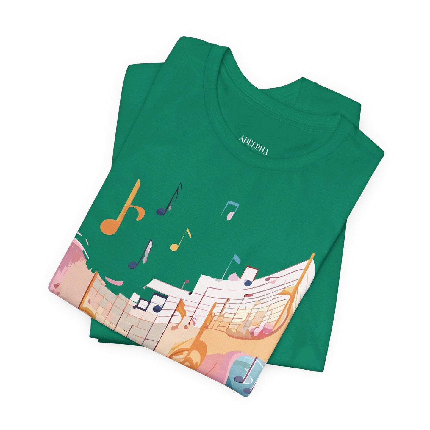 Music Graphic Unisex 100 Cotton Vintage Art with Musical Elements Tee 27
