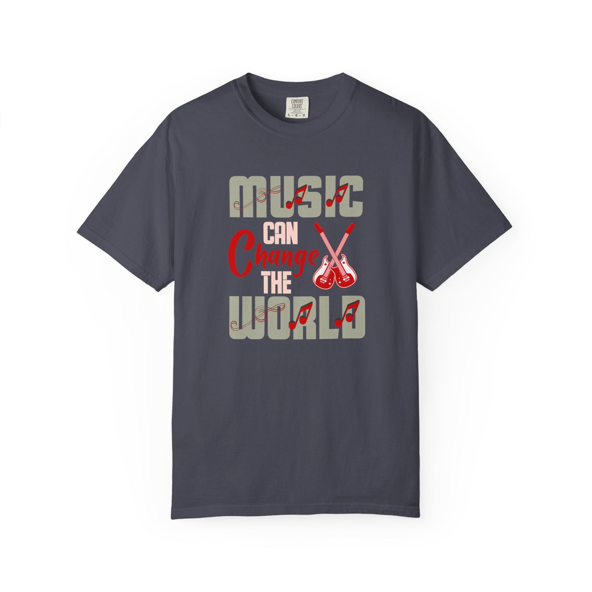 Music Can Change the World T-shirt Guitar Graphic Music Unisex Cotton Tee 062