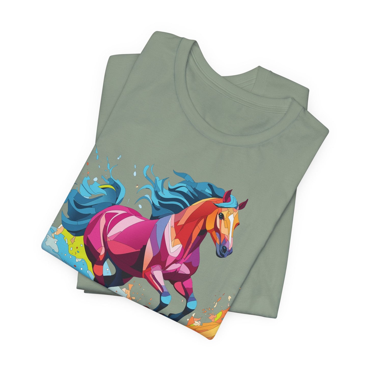 Unisex Animal Tee Shirt With Wild Animals Art Design Short Sleeve Casual Wear Everyday