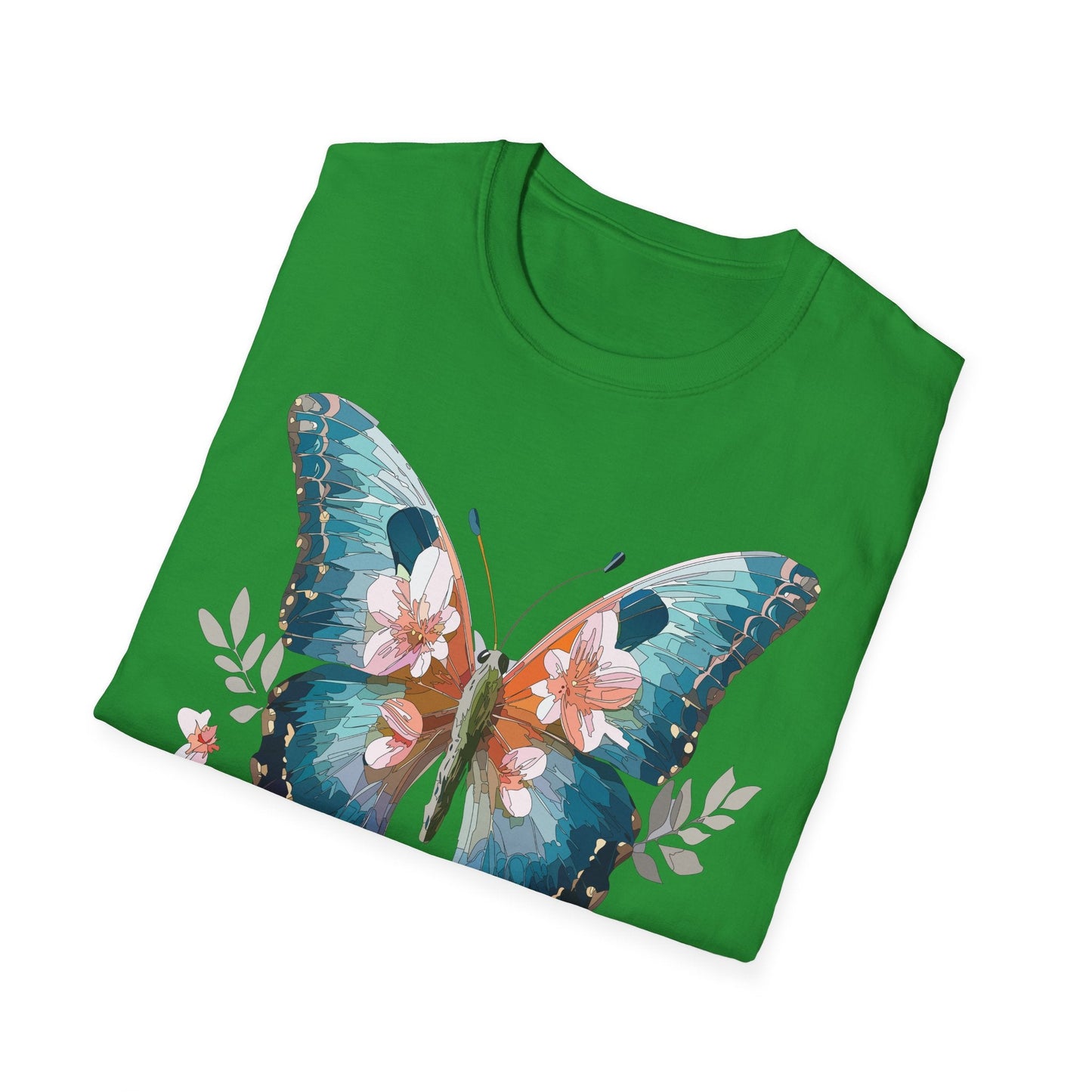 Butterfly Shirt Unisex T Shirt Monarch Butterfly Print Gildan Softstyle 64000 Cotton Tee Classic