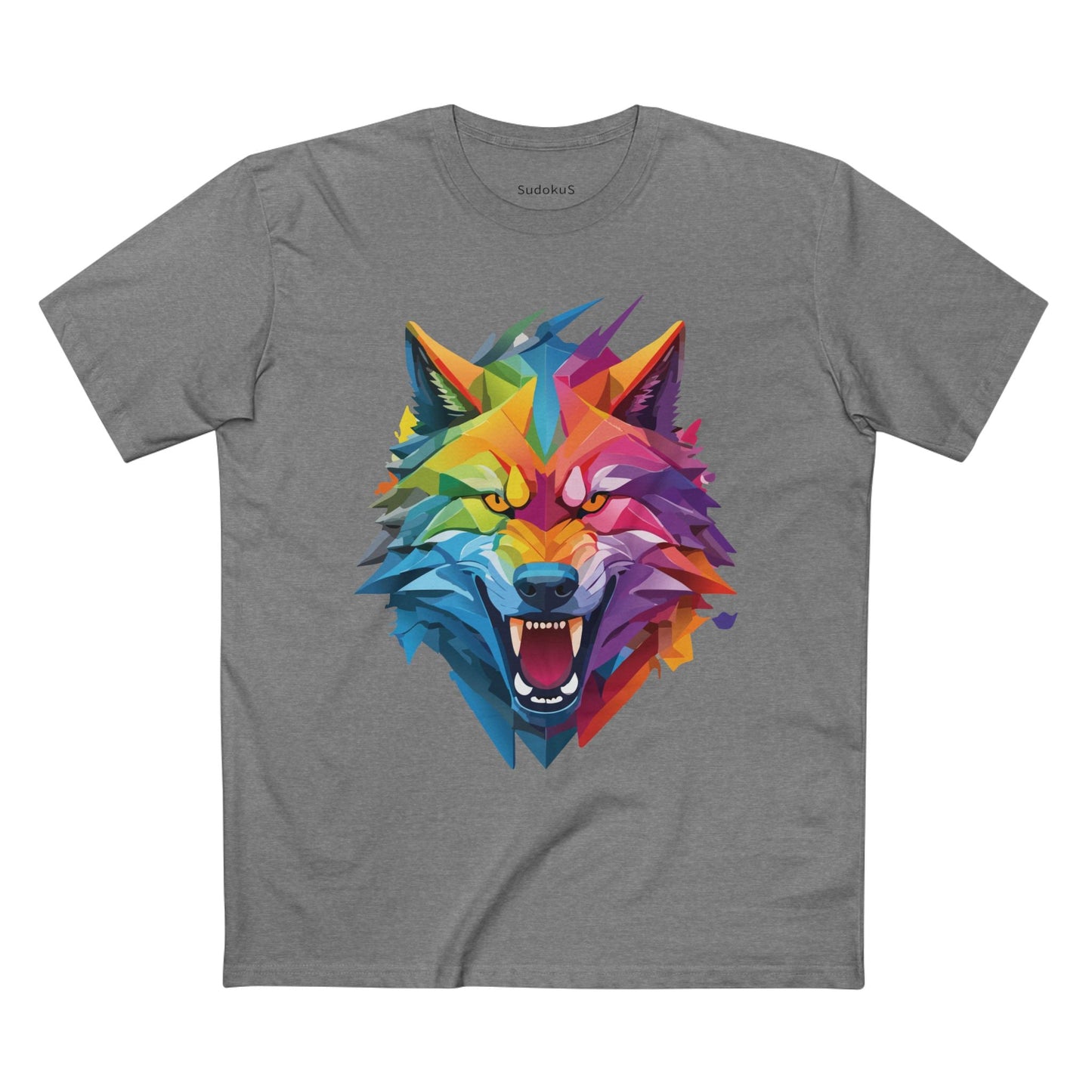 Wolf Graphic Unisex 100 Cotton Staple Tee with Animal Design Artwork 18