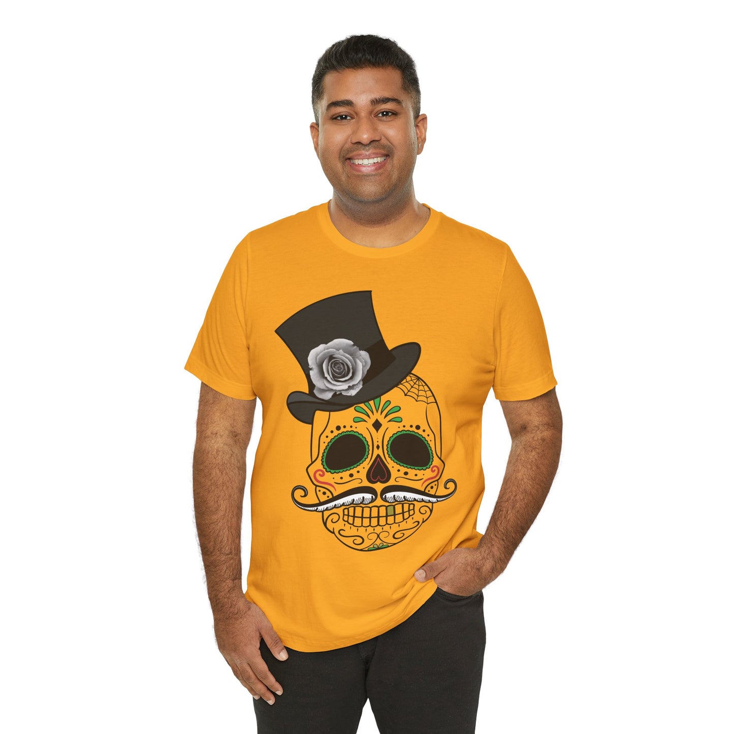 Unisex-T-Shirt aus Baumwolle mit Totenkopf