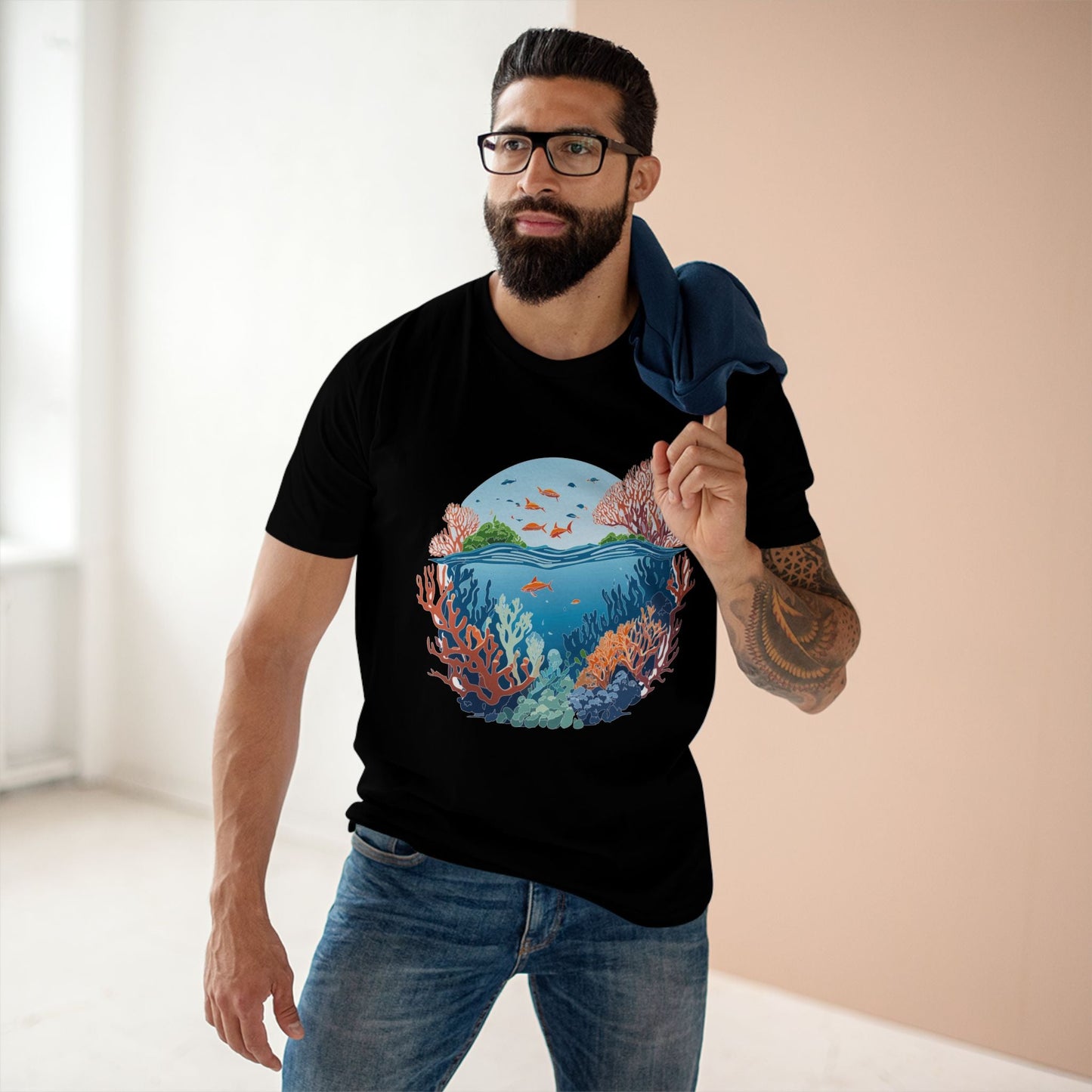 Ocean Coast Graphic Unisex 100 Cotton Staple Tee 2