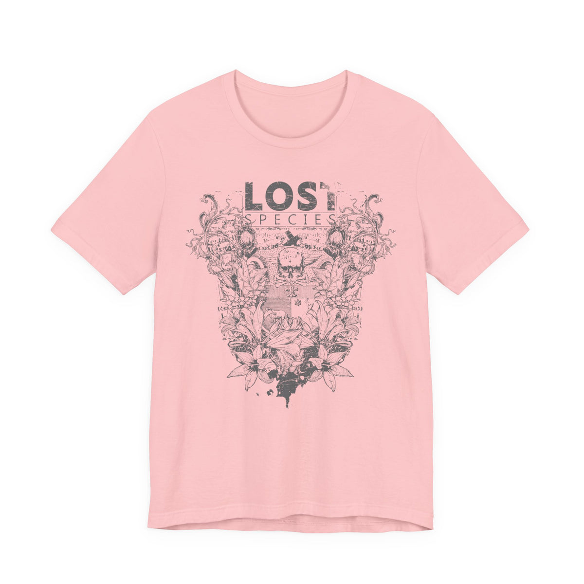 Lost Species Tee Floral Wildlife Illustration Rock Band T-Shirt A-7