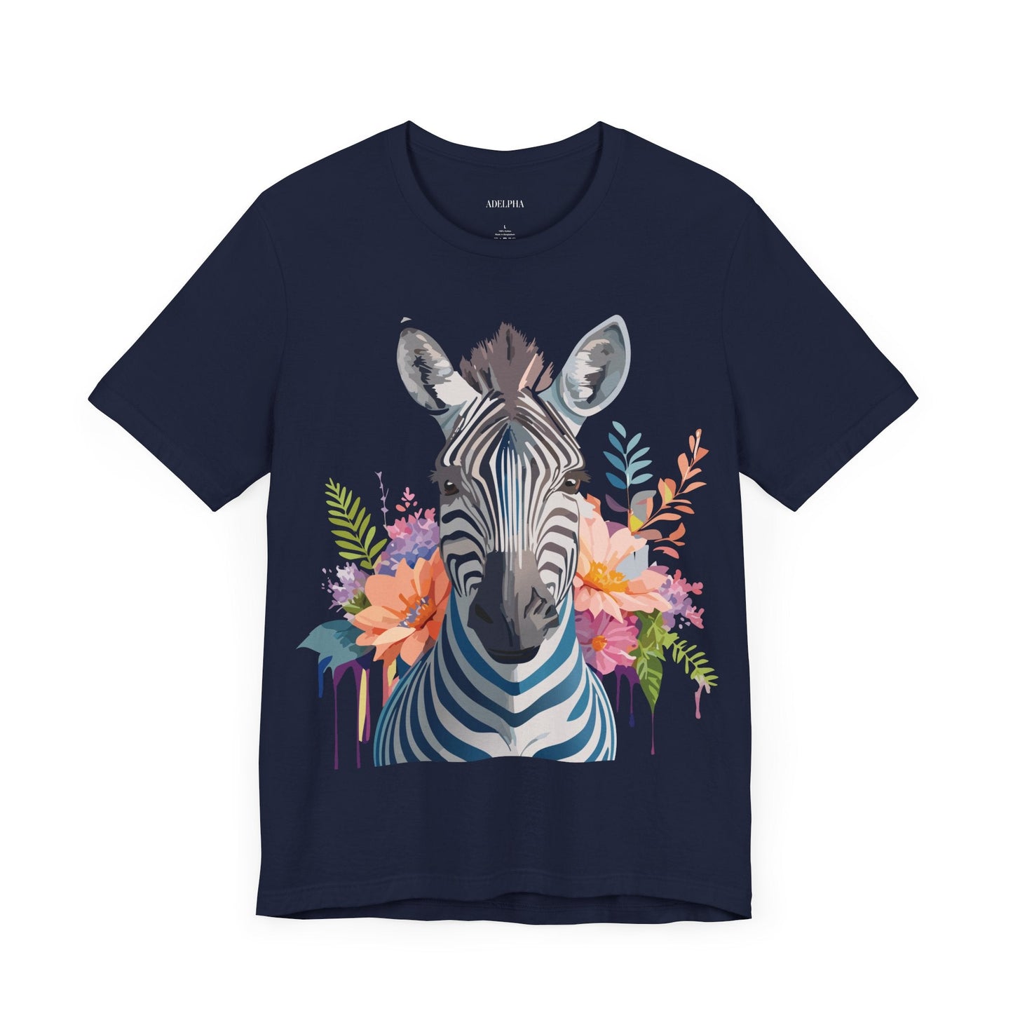 Zebra Graphic Unisex 100 Cotton Vintage Animal Art T-Shirt 1