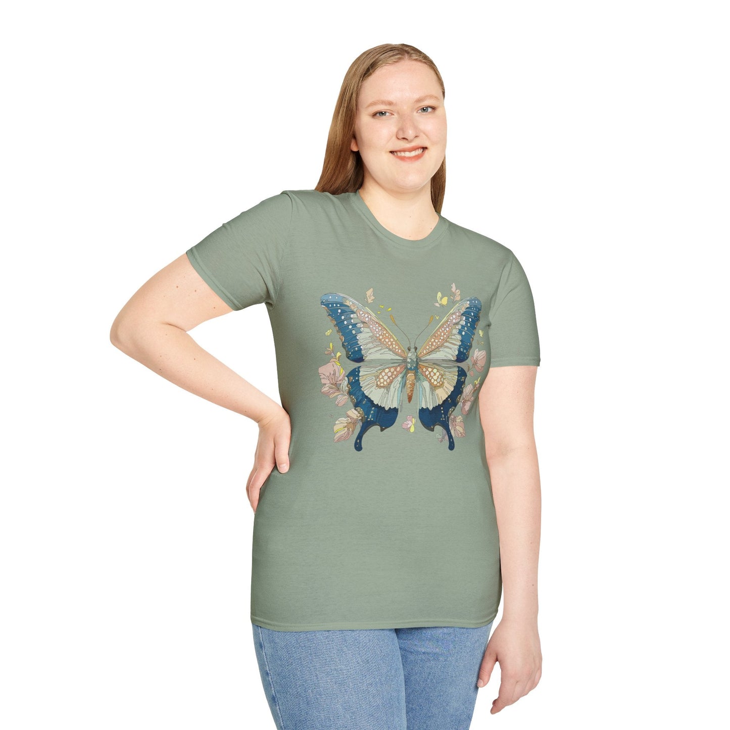 Butterfly Shirt Unisex T Shirt Monarch Butterfly Softstyle Gildan 100 Cotton Tee