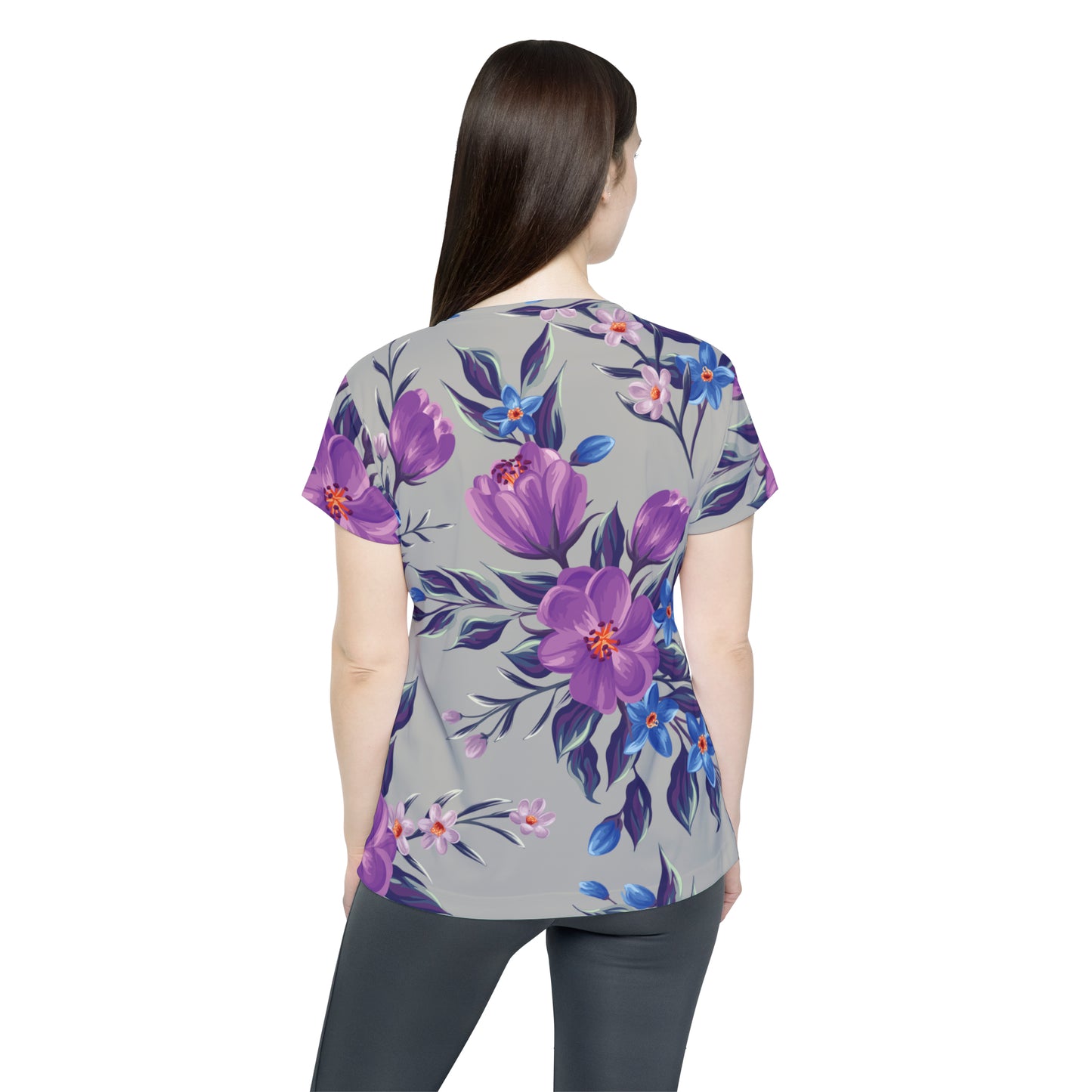 Poly Jersey Tee Shirt with floral prints