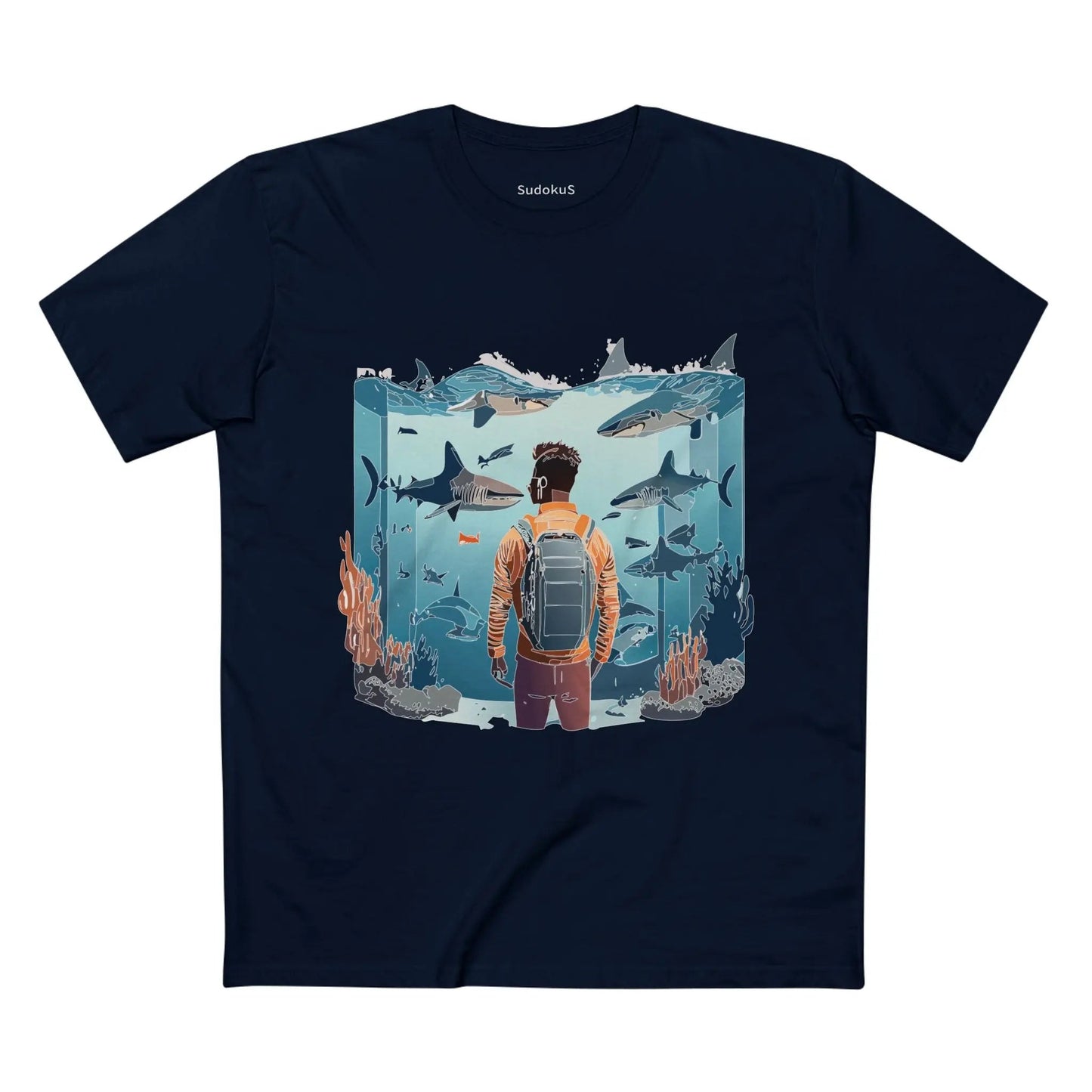 Ocean Coast Graphic Unisex 100 Cotton Staple Tee 6