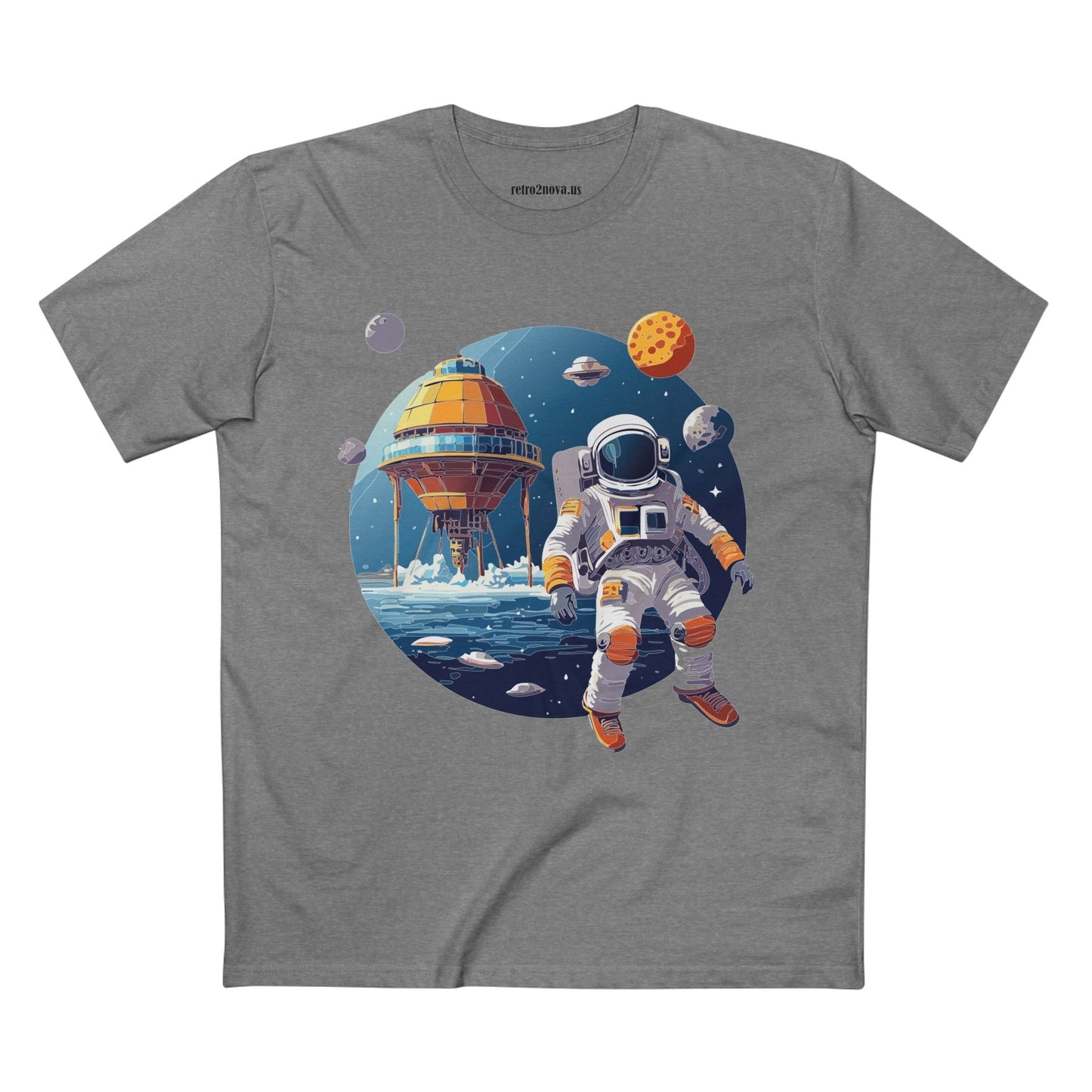 Cosmos Astronaut Shirt CS 38 Unisex Premium Cotton Tee With Original Art Design Retro2Nova