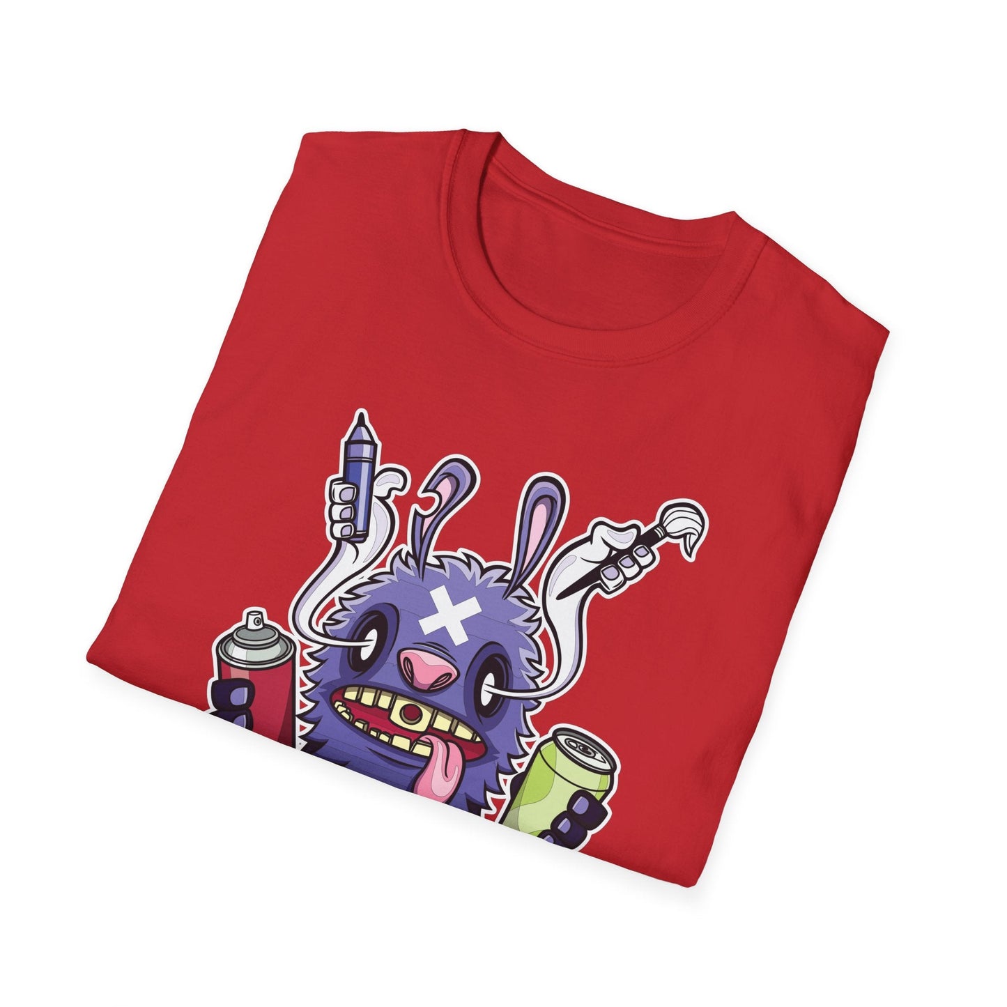 Cartoon T Shirt Animation T Shirt Funny Tee Shirt Unisex Softstyle Gildan 64000 Art Design