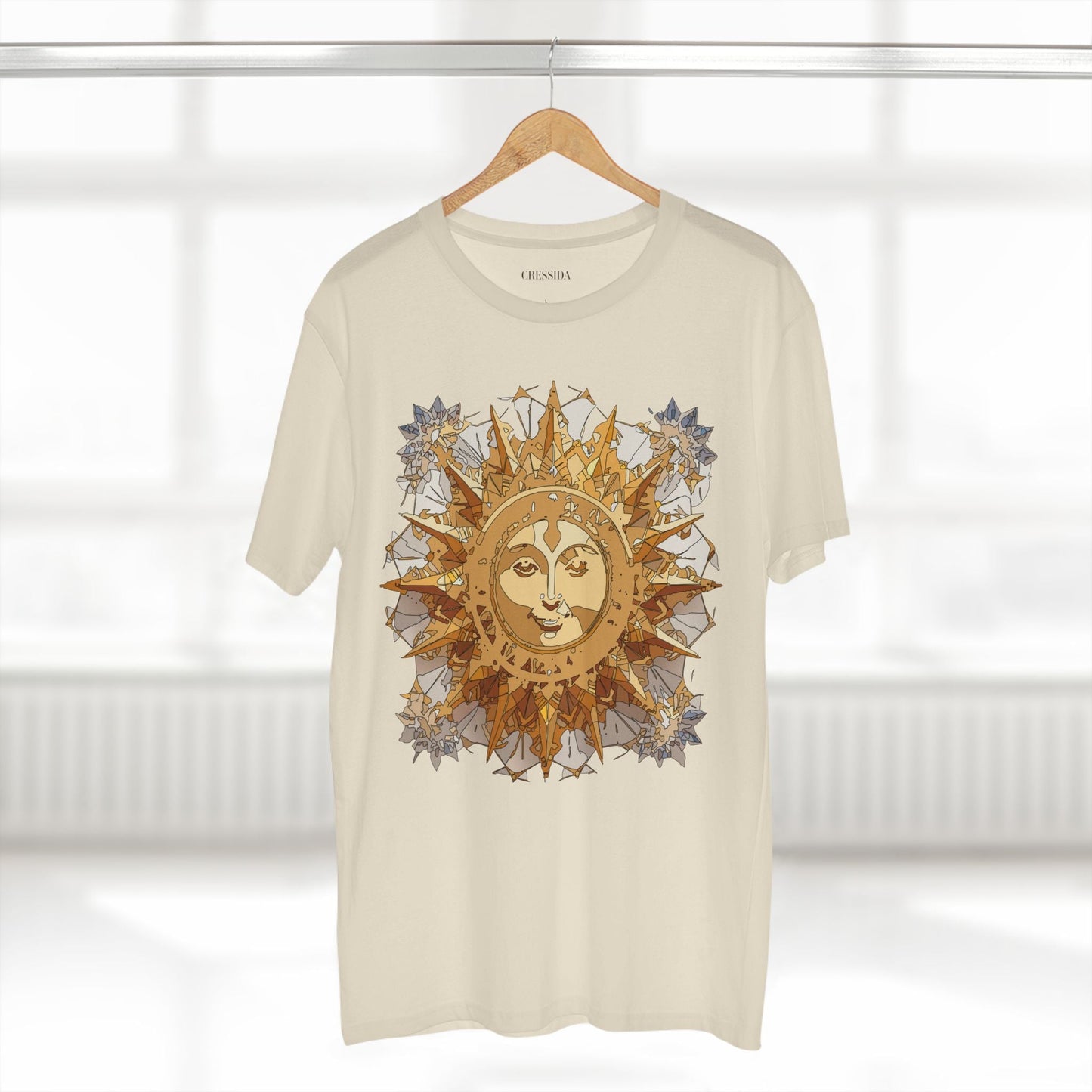 Gold Sun Graphic Unisex 100 Cotton T-Shirt with Golden Art Design 17