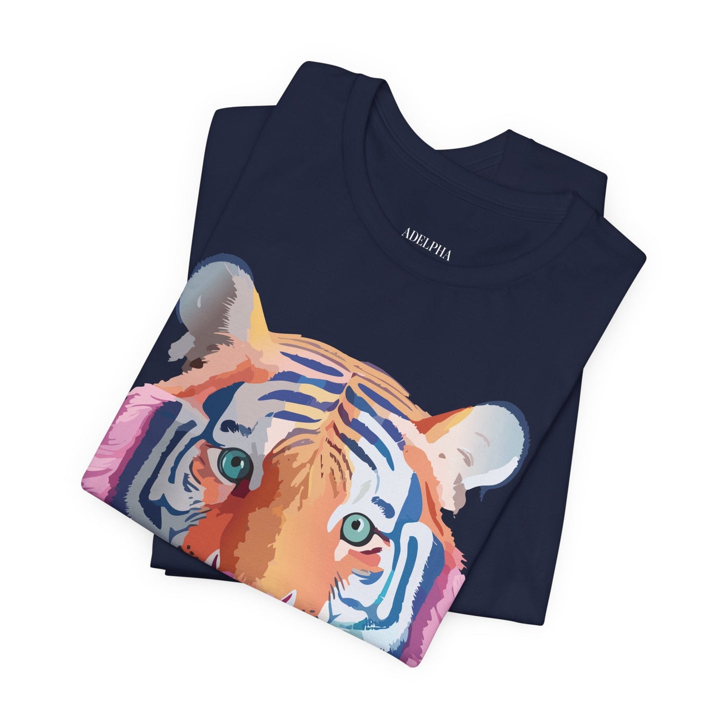 Tiger Graphic Unisex 100 Cotton Vintage Art with Animal Tee 17