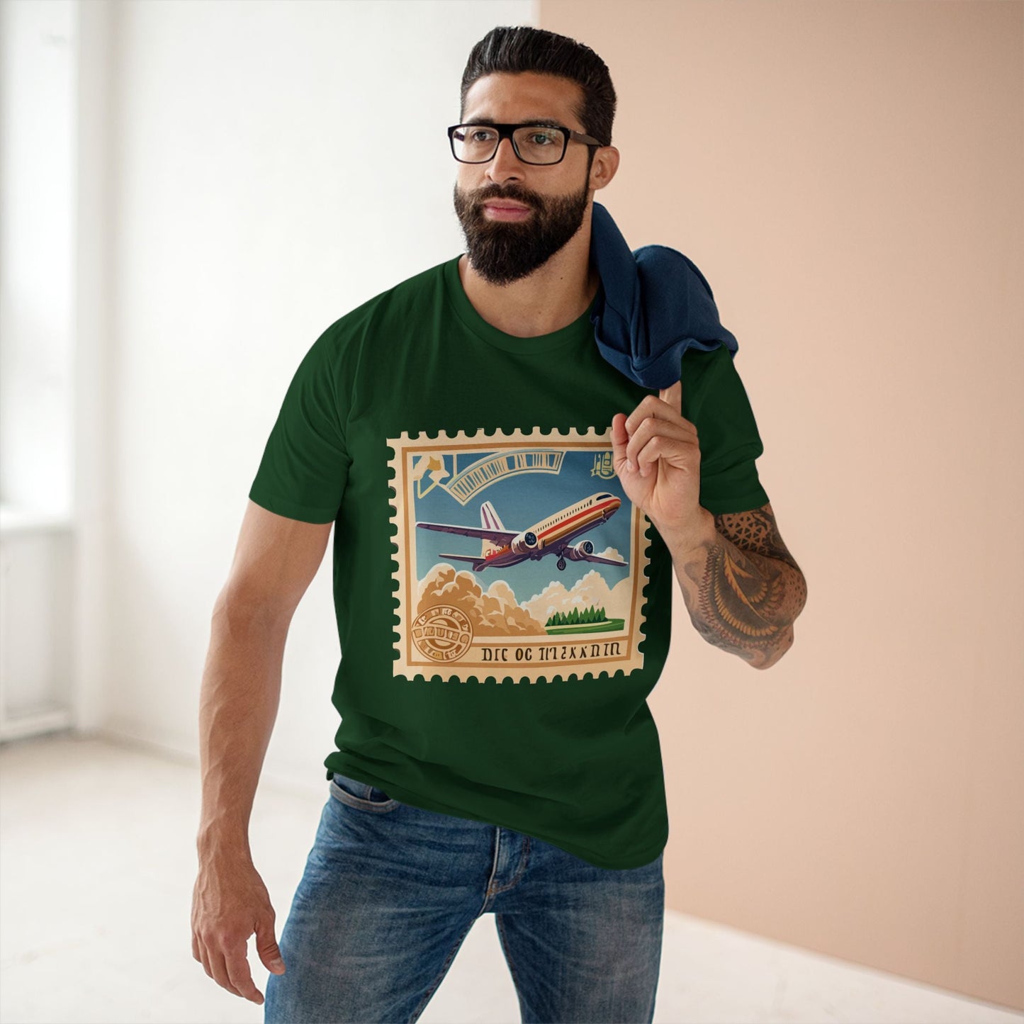 Postage Stamp Shirt Unisex Premium Cotton Tee With Original Art Design Retro2Nova