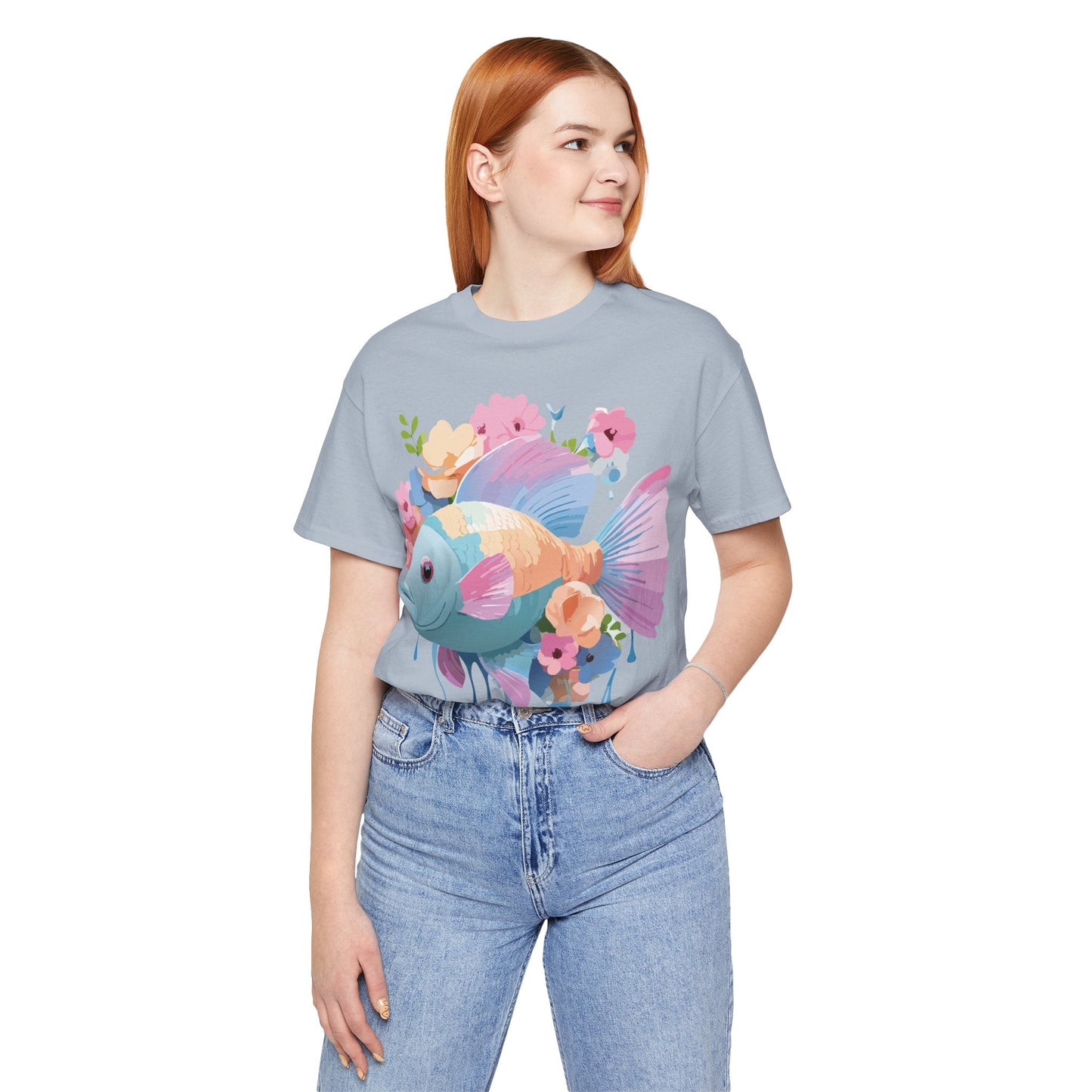 Fish Graphic Unisex 100 Cotton Vintage Artwork Tee 1