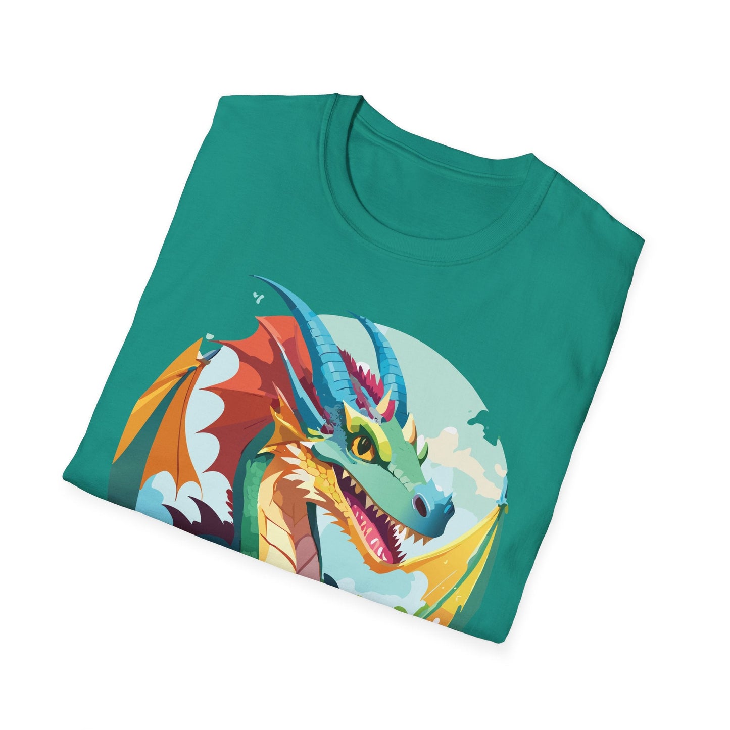 Unisex Dragon Graphic Tee By Gildan Softstyle 64000 Short Sleeve Cotton Tee Art Design