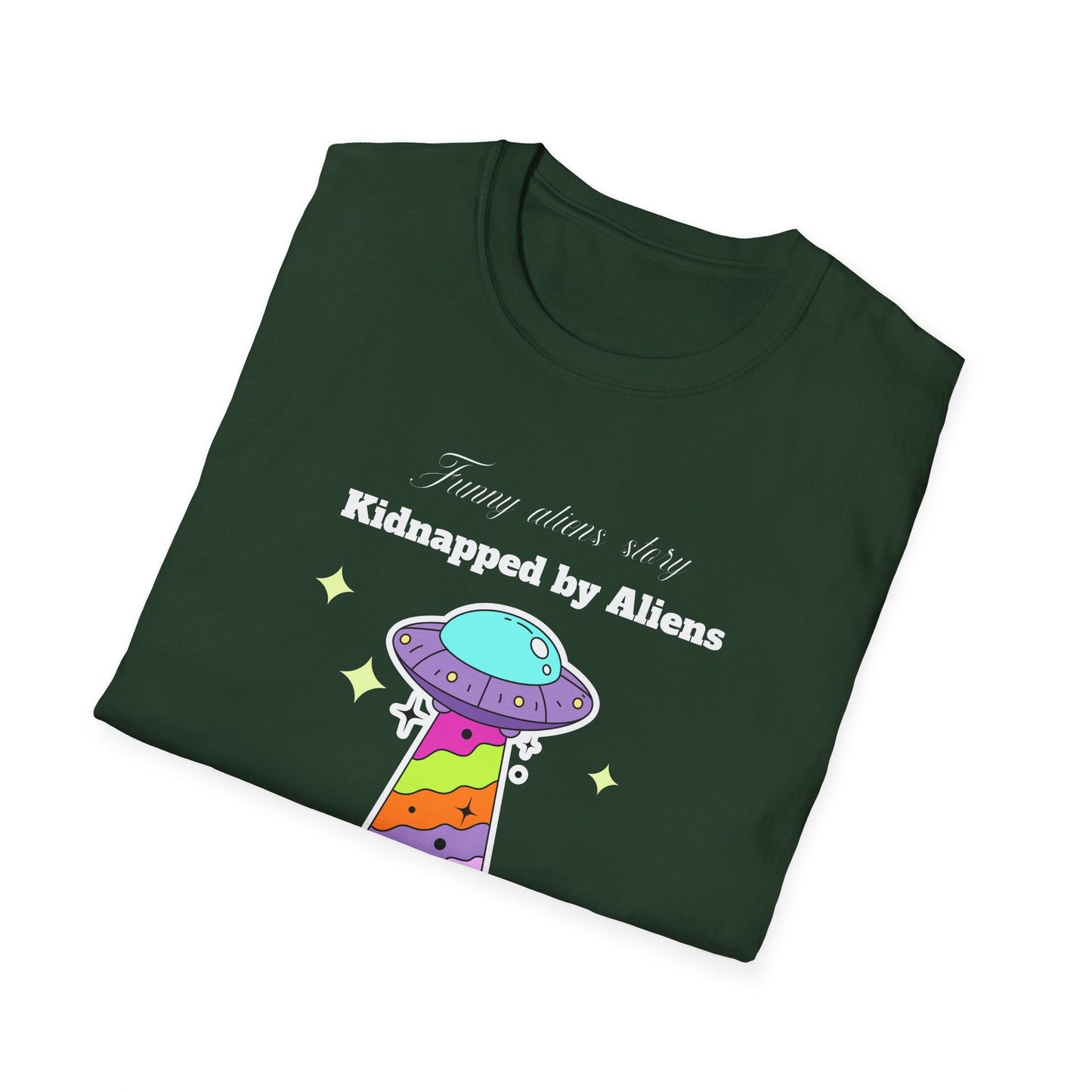 Alien Abduction TShirt Unisex Cotton Kidnapped by Aliens Cute UFO Graphic Tee