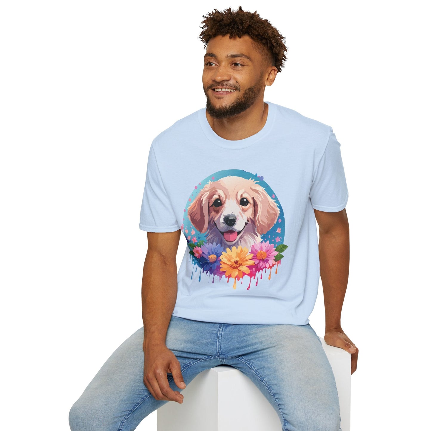 Unisex Dog Shirt Animal Tee Gildan Softstyle 64000 100 Percent Cotton