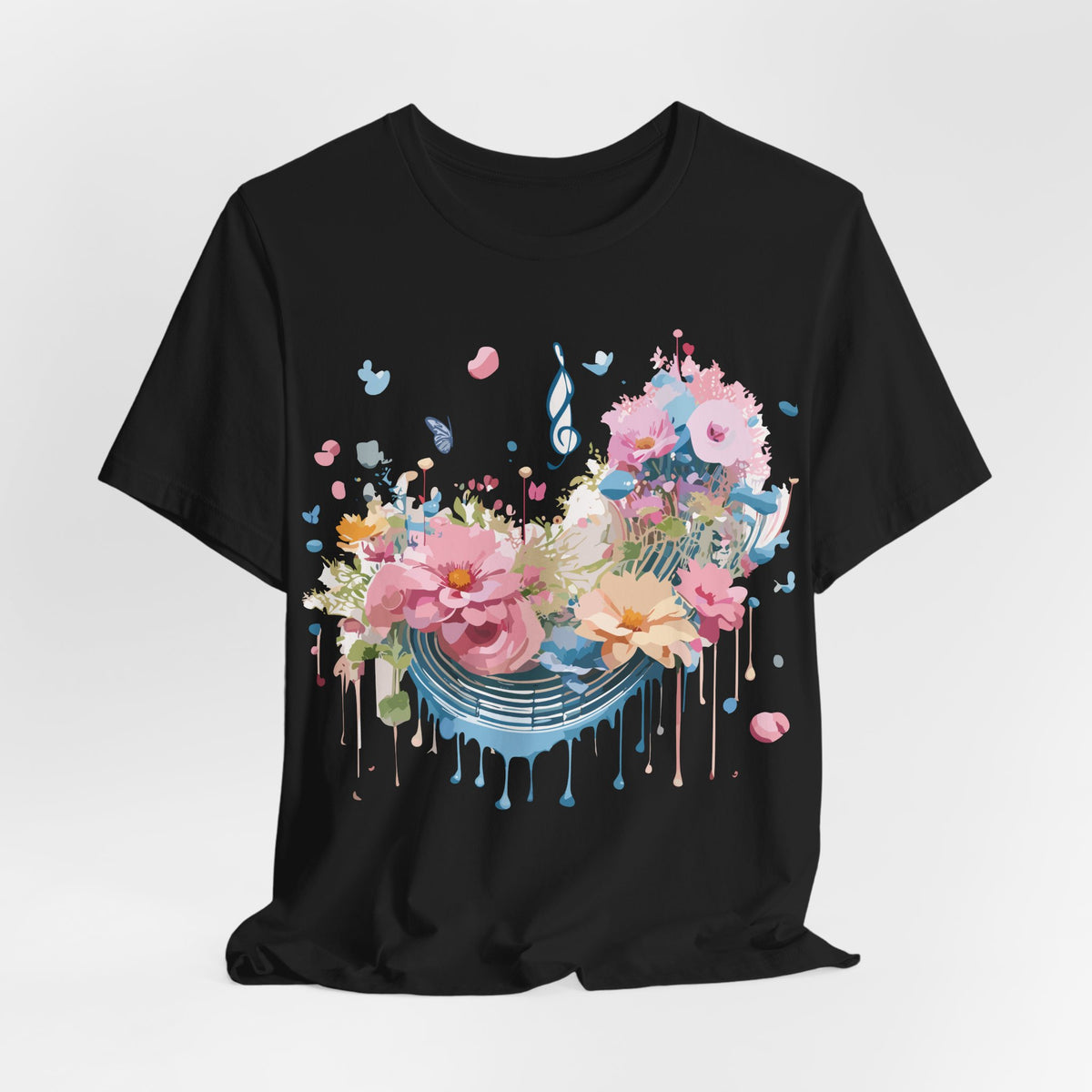 Music Graphic Unisex Cotton Bella+Canvas Tee with Art Design m88