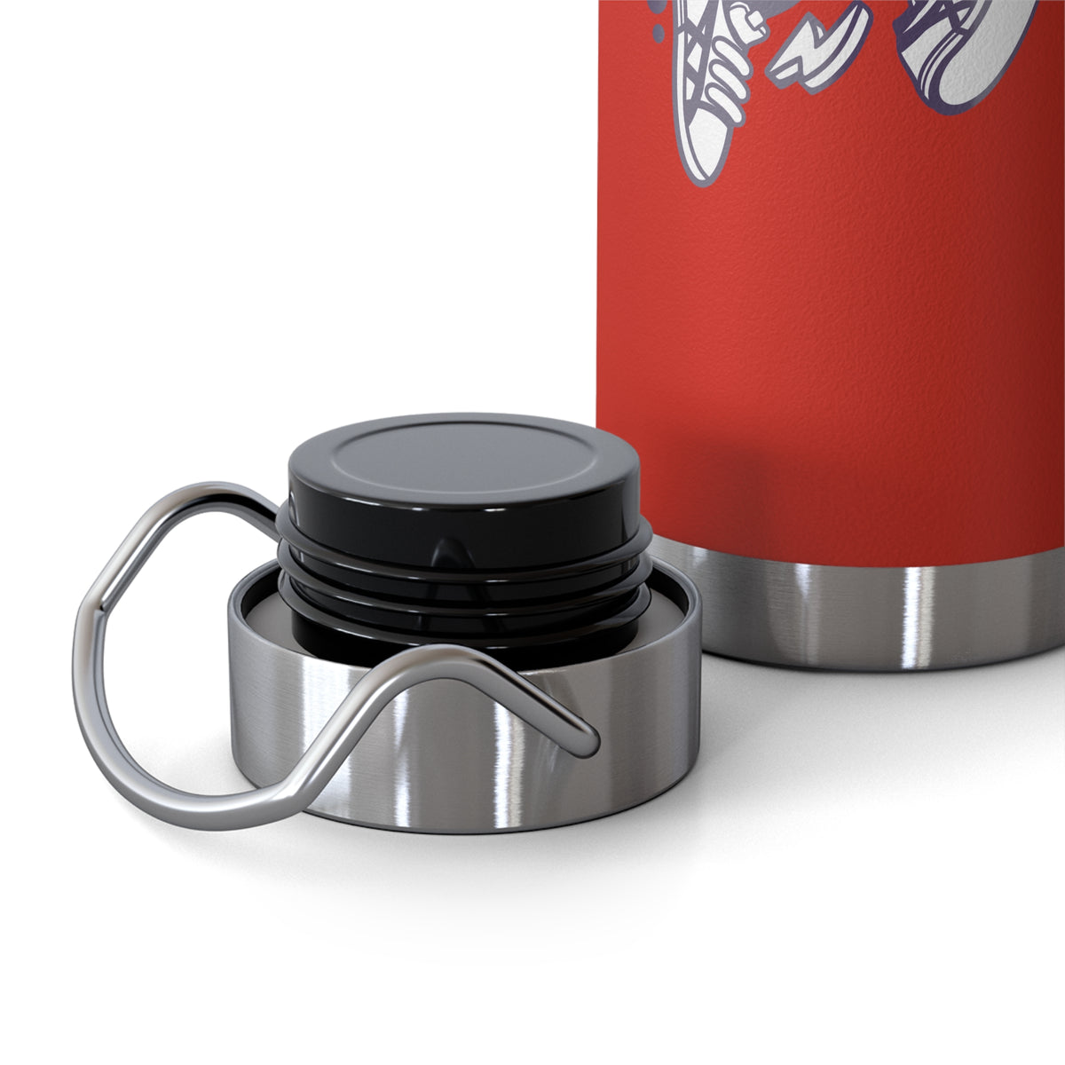 22oz Copper Insulated Water Bottle with Cartoon Design - CV36