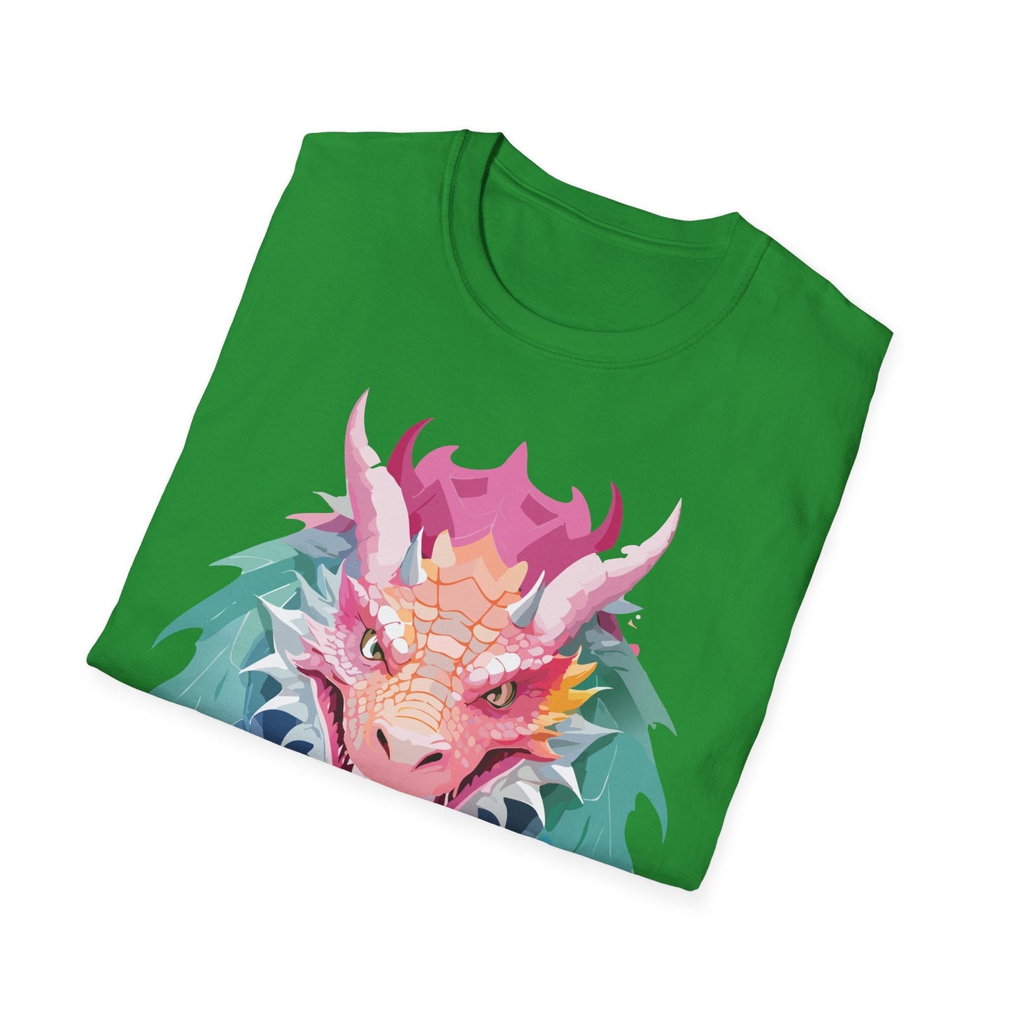 Dragon T Shirt Unisex Softstyle Cotton Tee With Animal Art Design Graphic Print Artwork