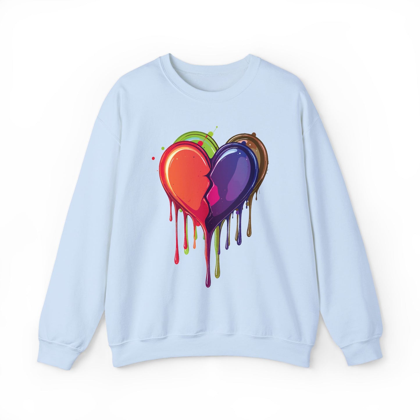 Double Bleeding Heart Sweatshirt, Big Heart Sweatshirt, Love Sweatshirt, Valentine's Day Sweatshirt, Heart Sweatshirt 119