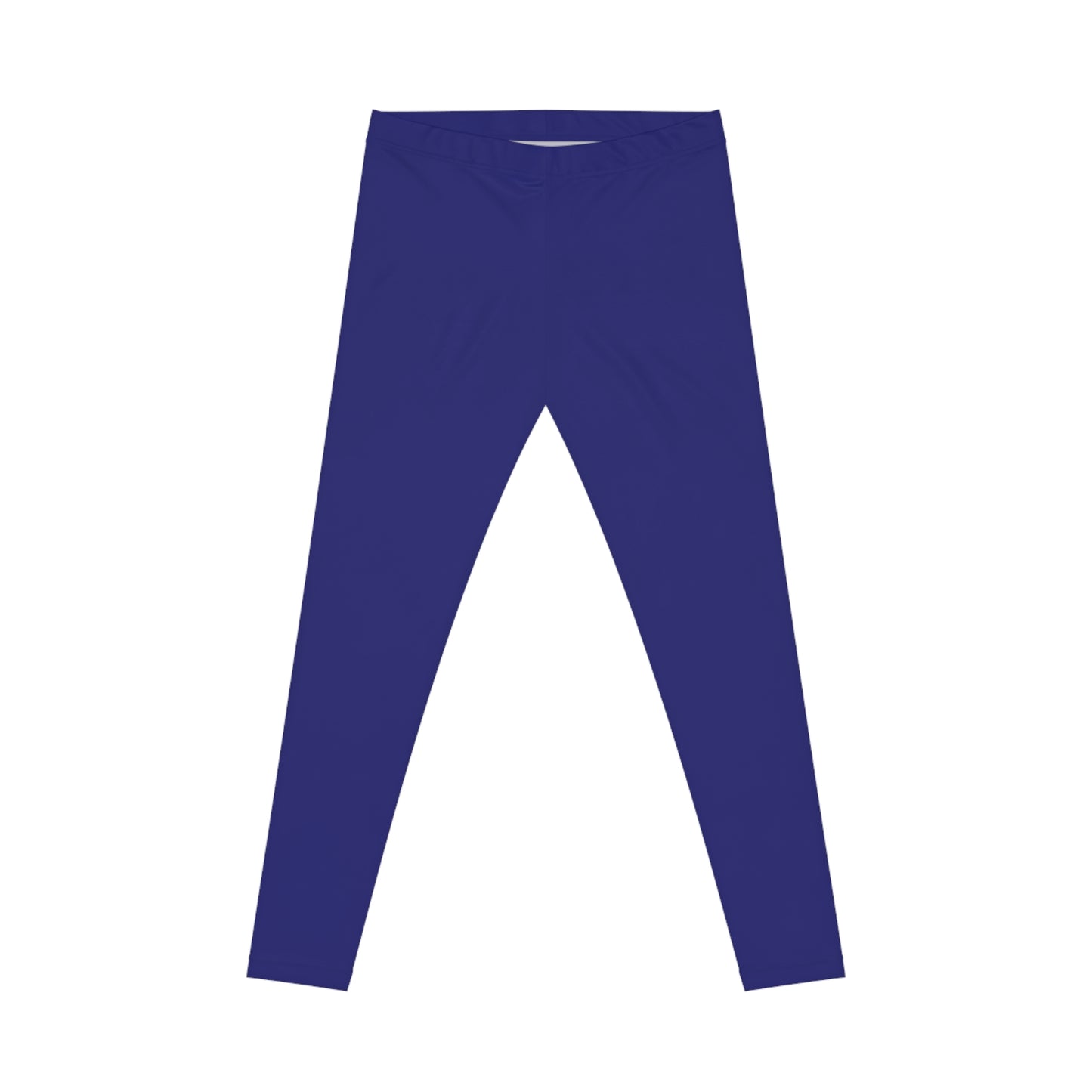 Midnight Blue Color Women's Poly-Span Casual Leggings XS-2XL