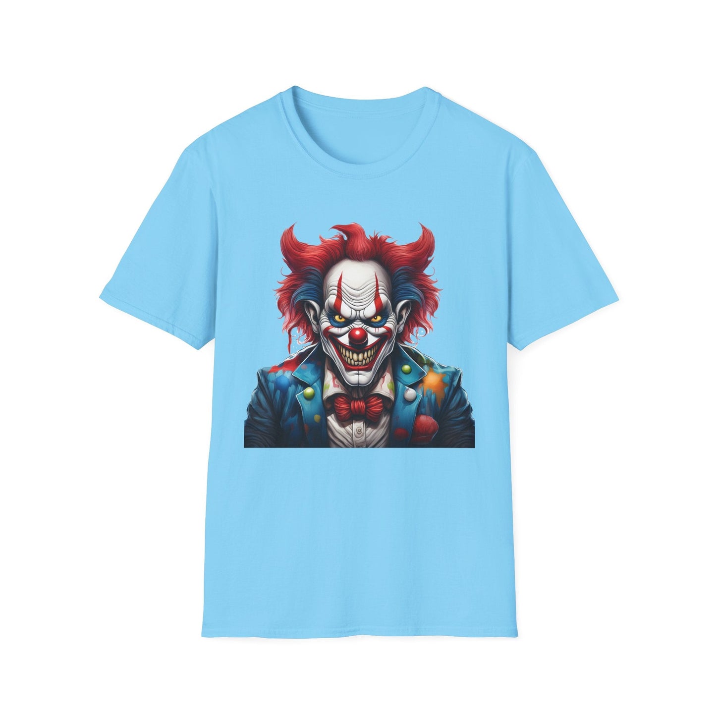 Unisex Clown Shirt With Funny Man Circus Print Tee Gildan Softstyle 64000 Classic Comfort Wear