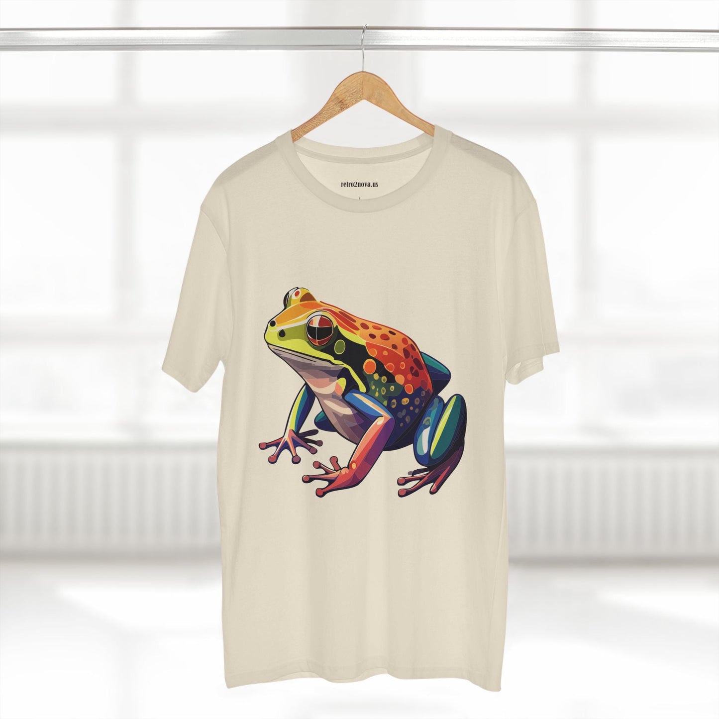 Unisex Premium Cotton Tee Frog Animal Shirt Original Art Design Retro2Nova Art Collection Exclusives