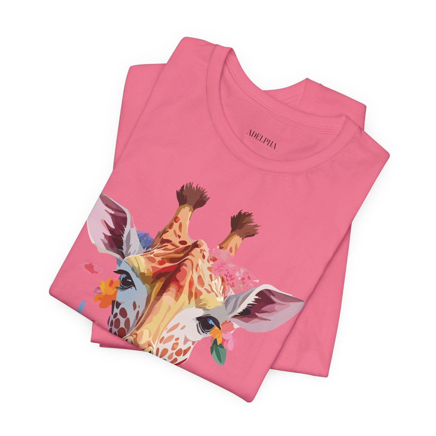 Adelpha Giraffe Graphic Tee Unisex Short Sleeve Art Design Shirt Vintage Inspired Artwork