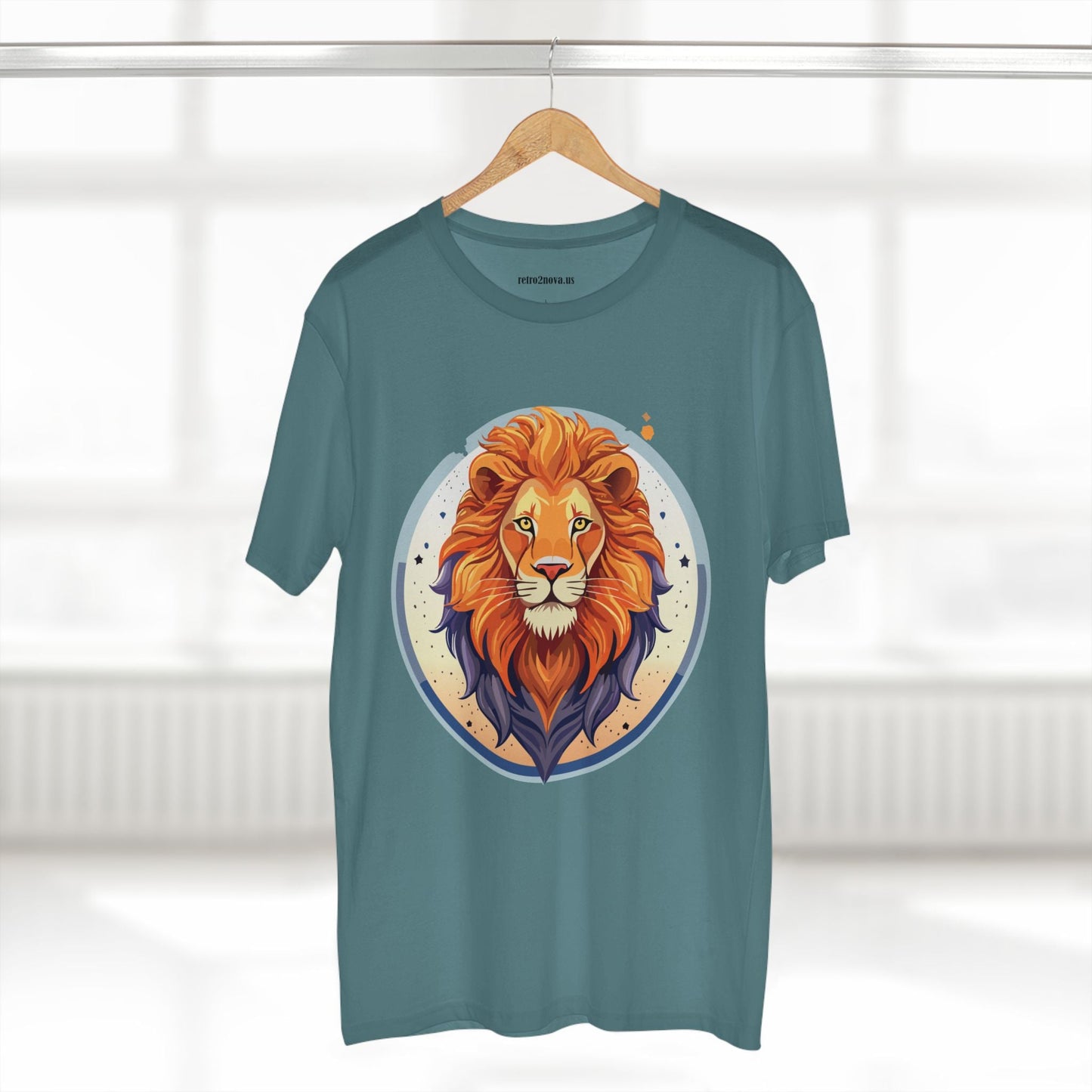 Unisex Premium Cotton Lion Art Tee Shirt By Retro2Nova Original Artwork Collection For Everyday Comfort