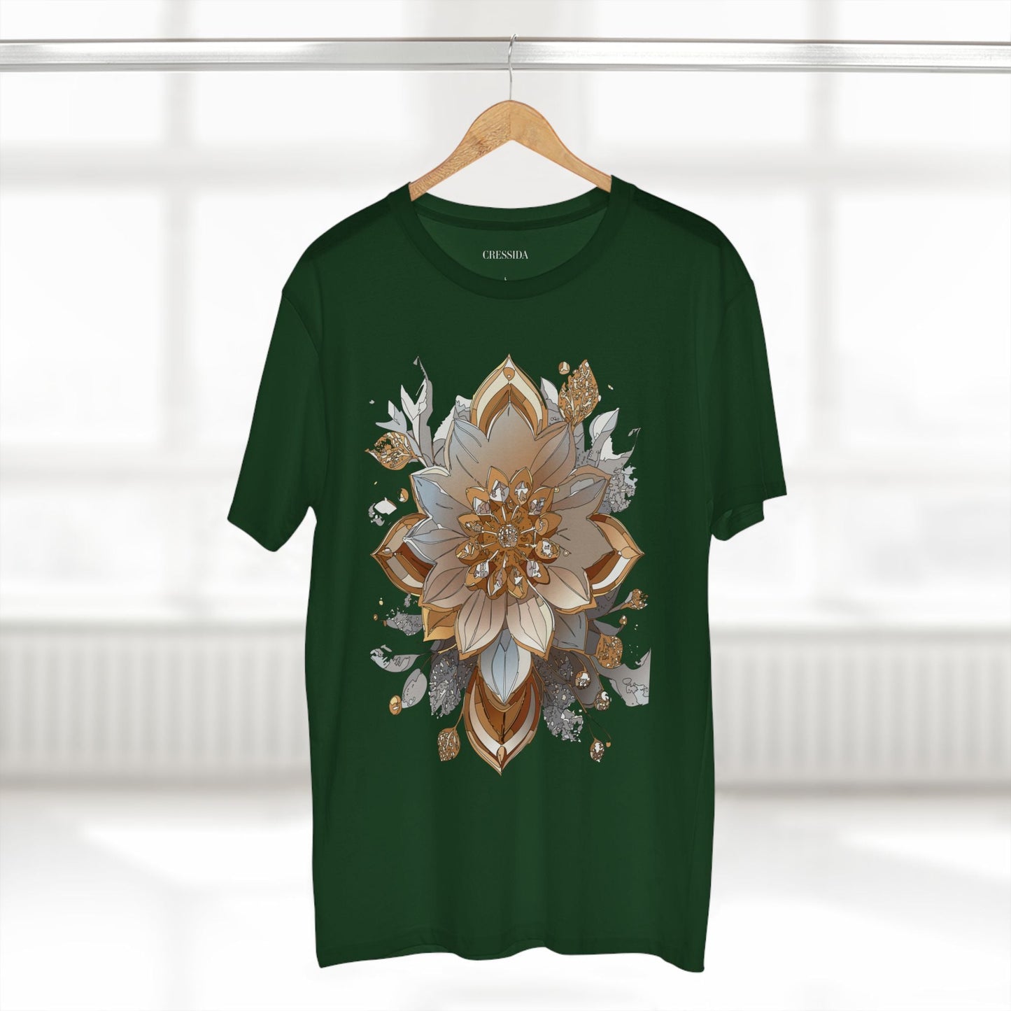 Floral Graphic T-Shirt Unisex 100 Cotton Art Design with Antique Flowers Tee 2