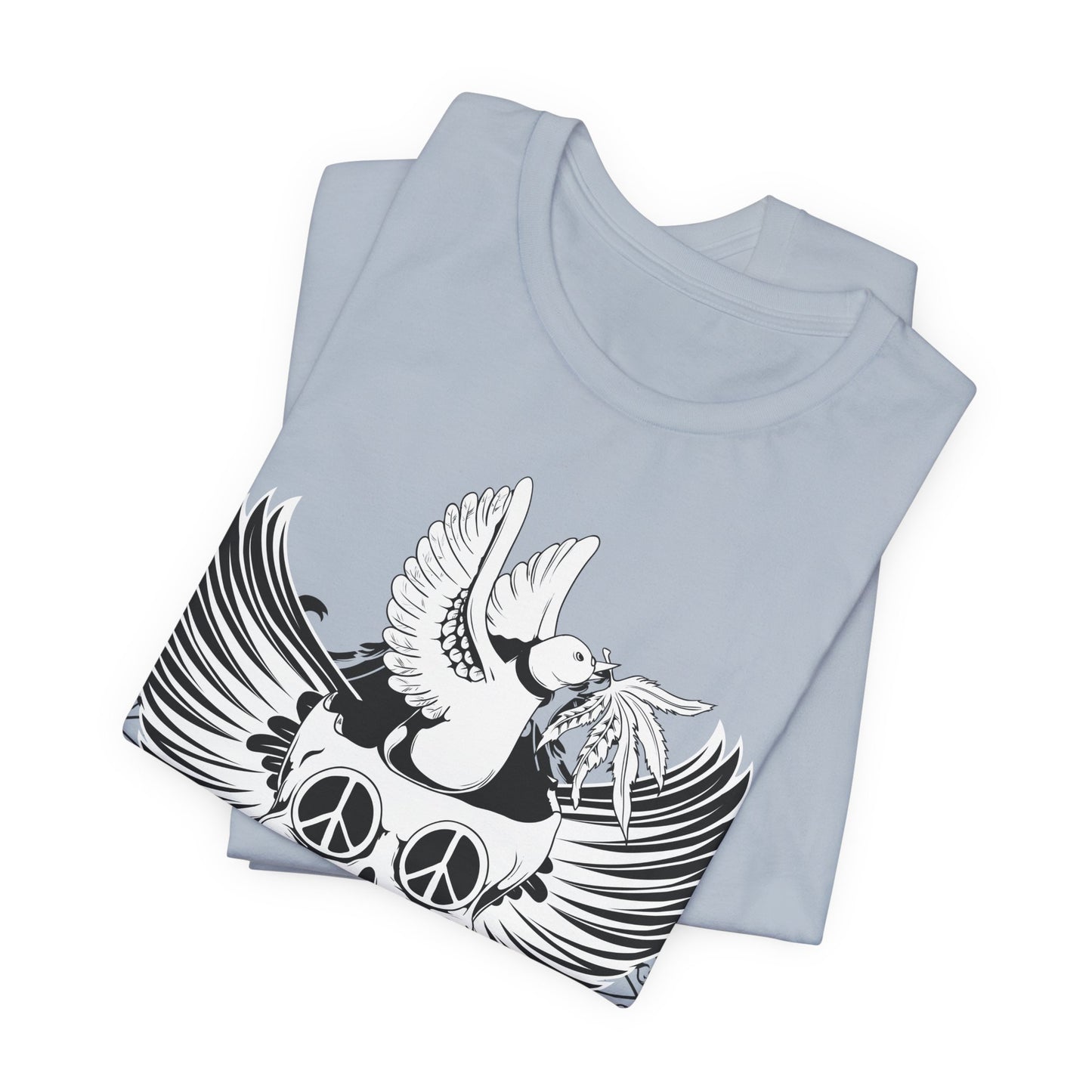 Bird Skull Graphic Design Tee, Skull Shirt, Vintage Tees, Art Design T-Shirt, Vintage Graphic Tee, Art Shirts with Skulls