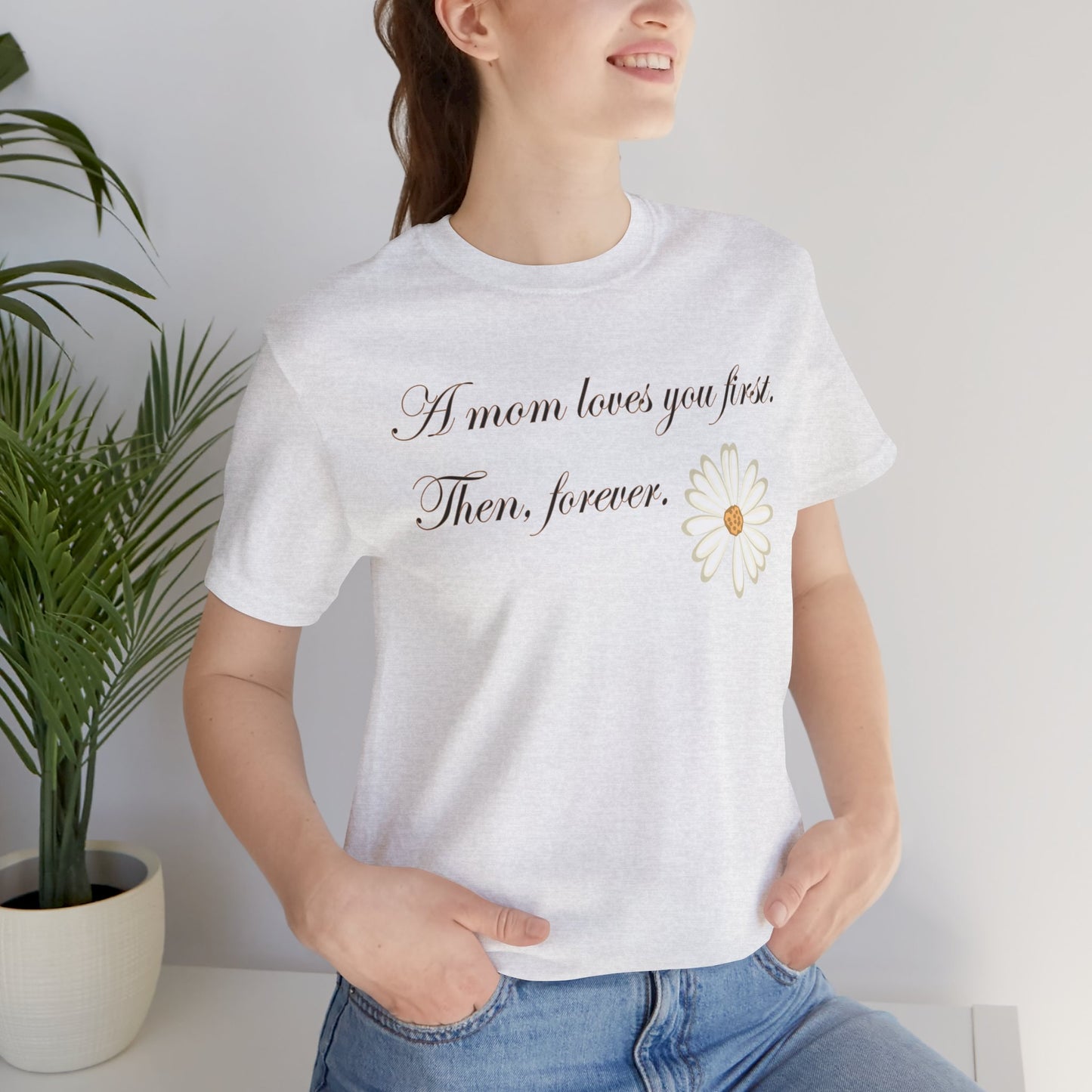 T-shirt unisexe en coton avec signature de maman