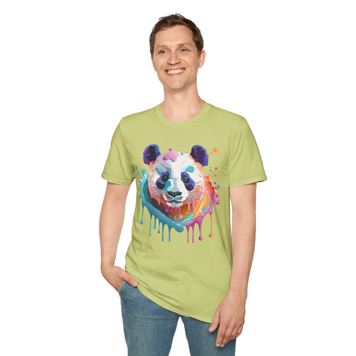 Panda Shirt T Shirt Softstyle 64000 Gildan 100 Percent Ring Spun Cotton Comfortable Animal Tee