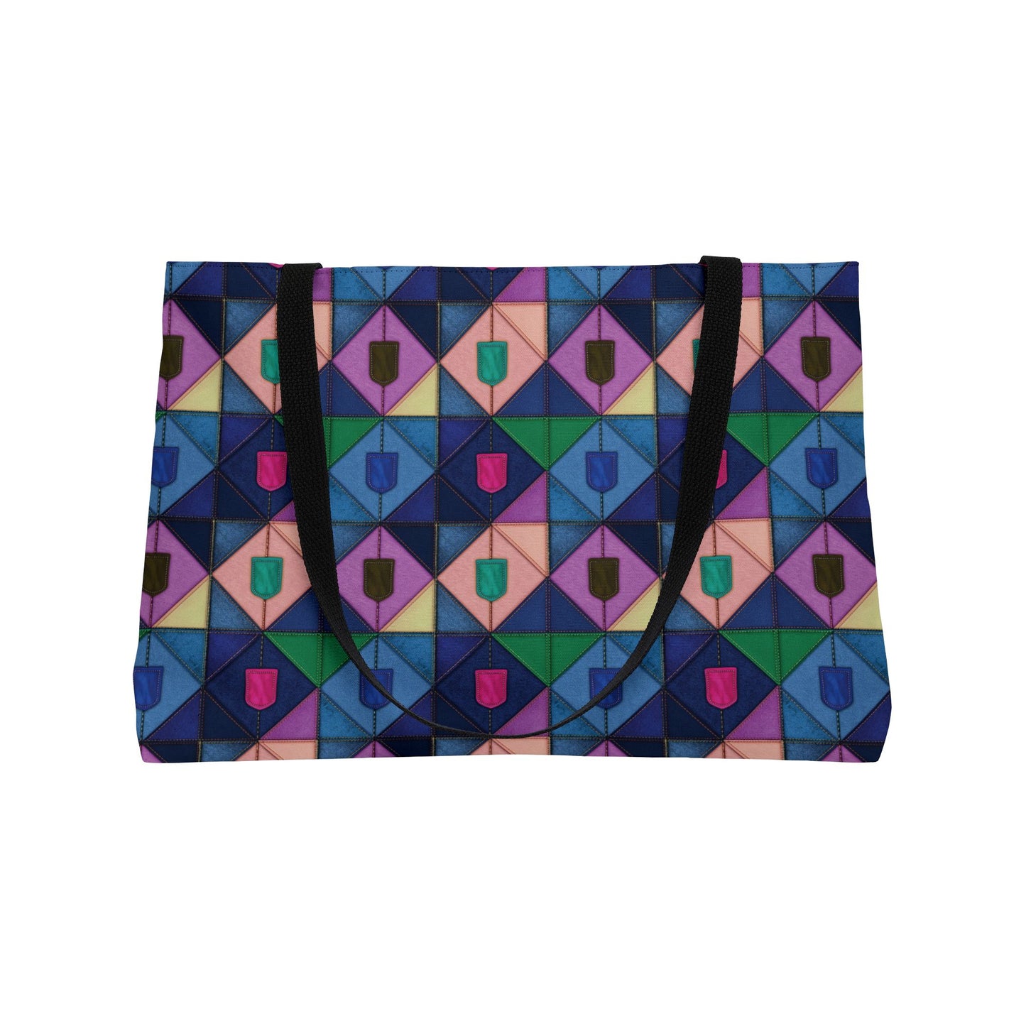 Denim Print Yoga Bag High-Quality 100% Spun Polyester 24x13 Canvas Gym Bag 31