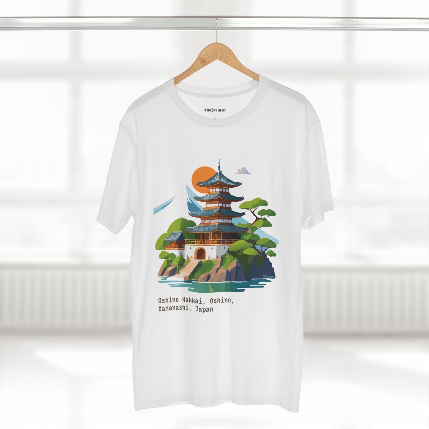 Japan Travel Shirt Unisex Cotton Tee With Original Art Design From Retro2Nova Collection