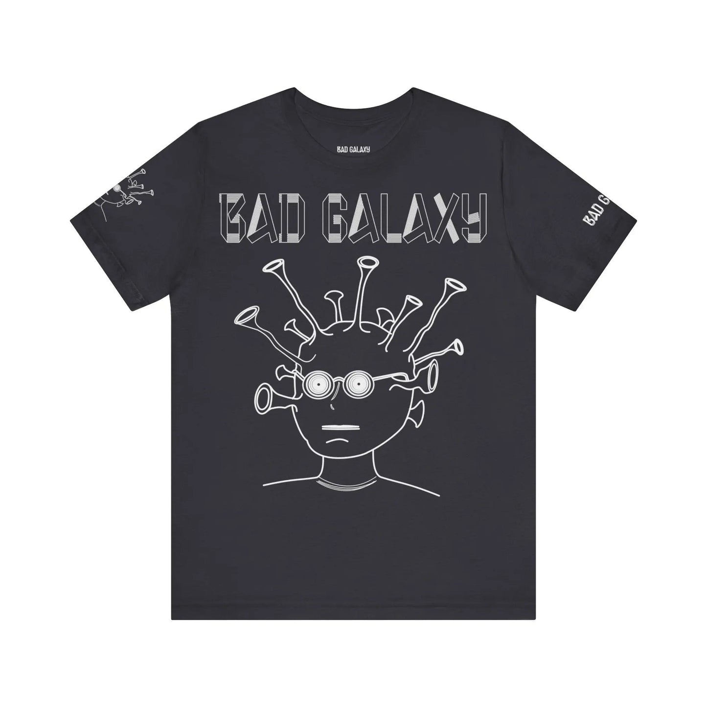 Tee Shirt With Alien From Bad Galaxy 100 Percent Cotton Eco Friendly Inks Made In USA