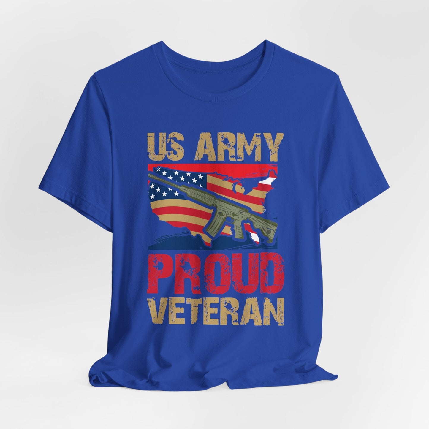 Army Veteran Patriotic Graphic Design Unisex Cotton T-Shirt v17