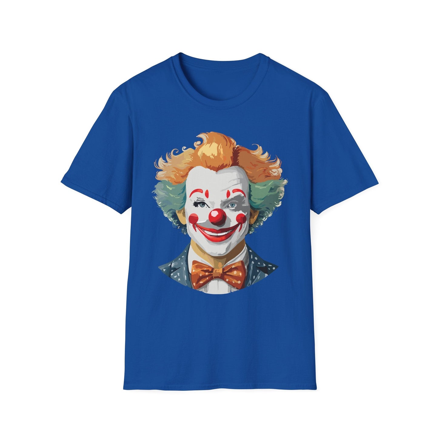 Unisex Short Sleeve Softstyle Clown T Shirt With Funny Man Circus Theme Tee Gildan 64000