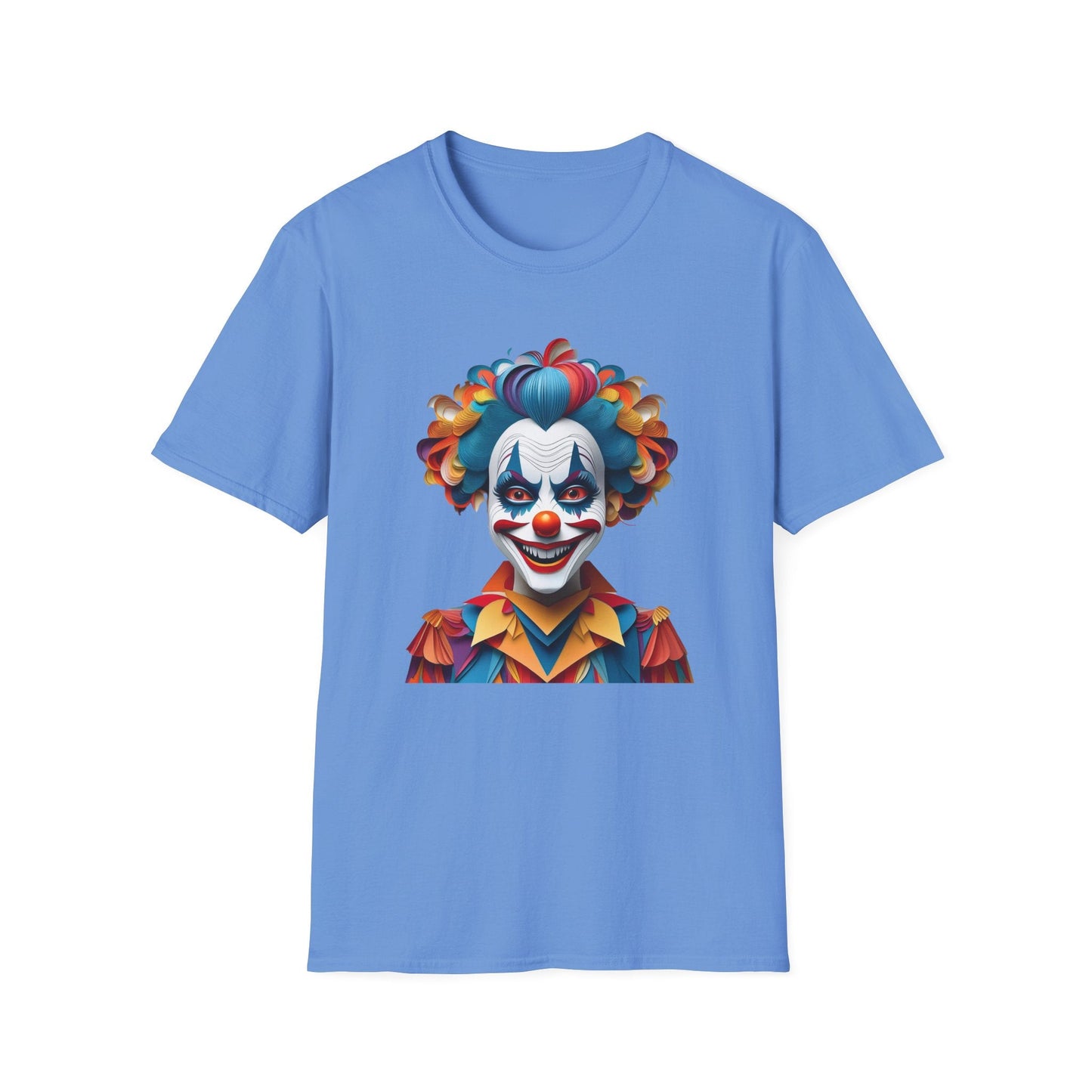 Clown Shirt Unisex T Shirt Short Sleeve Funny Man Circus Tee Gildan Softstyle 64000