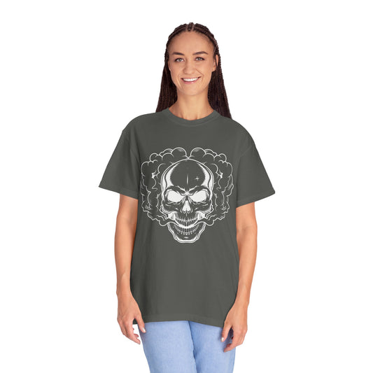 Camiseta unisex de algodón con calavera 