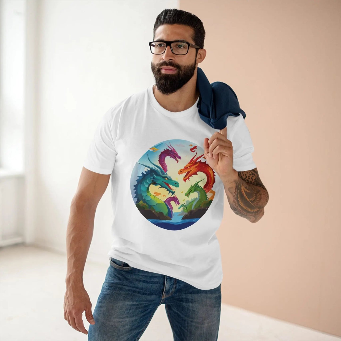 Dragon Graphic Unisex 100 Cotton Staple Tee 15