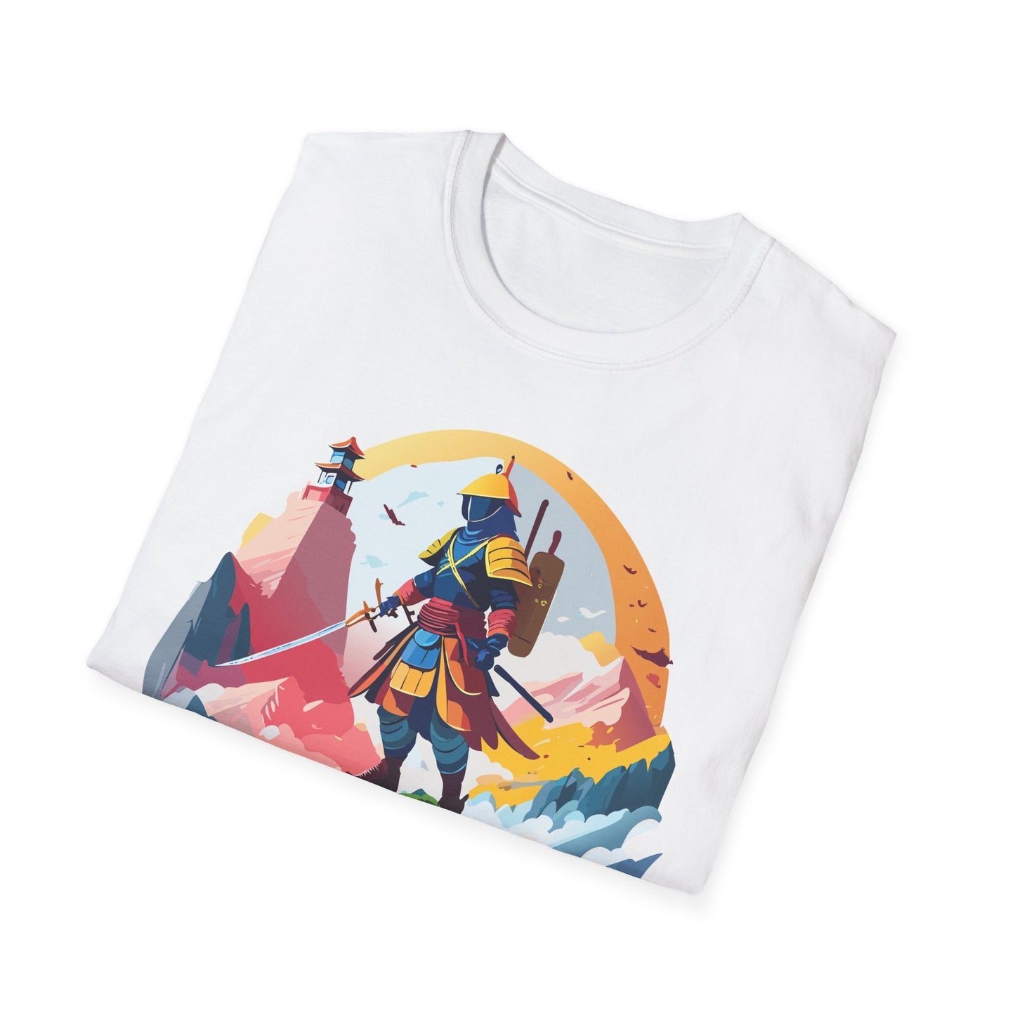 Samurai Unisex T Shirt Softstyle 64000 Short Sleeve Tee 100 Percent Cotton Breathable Comfort Fit