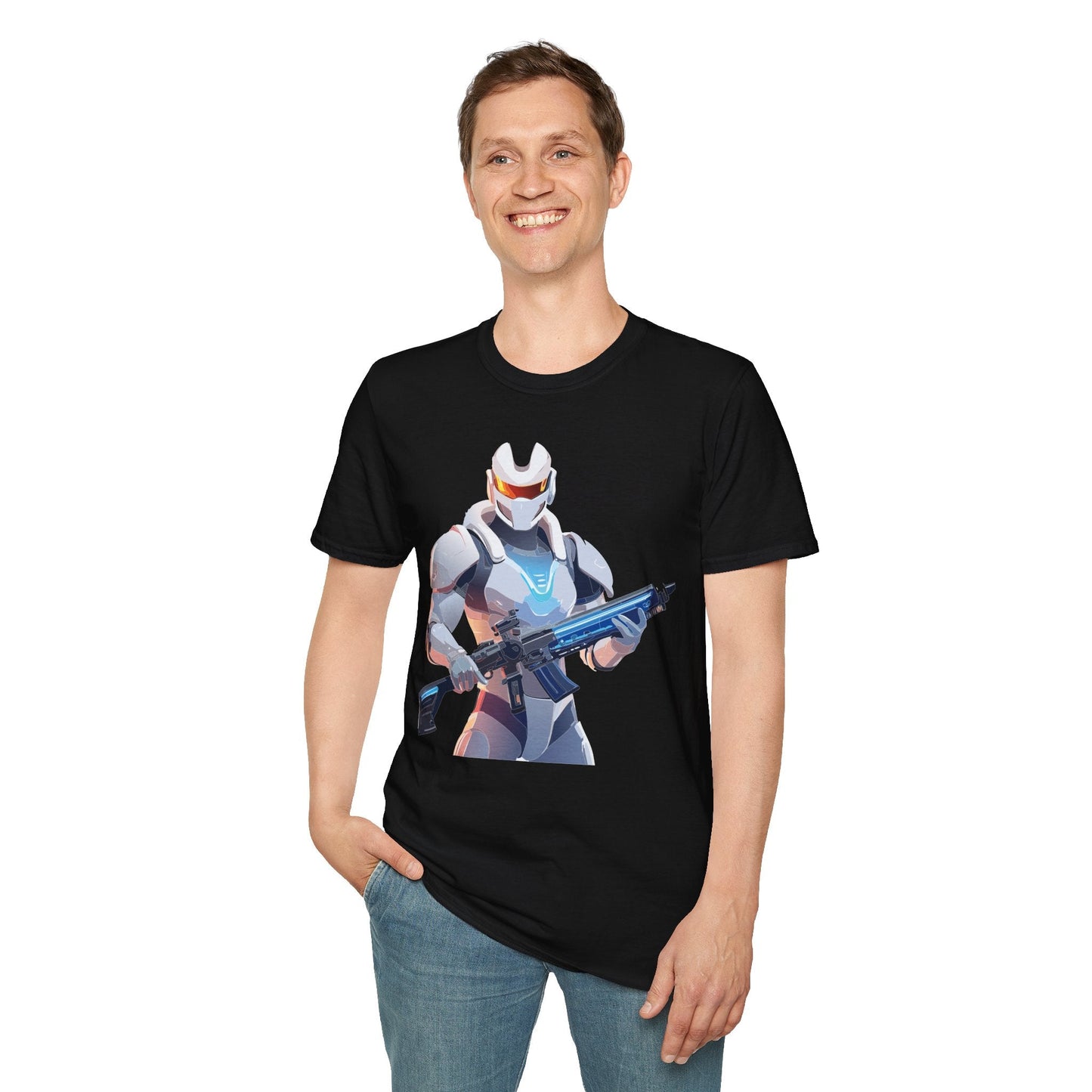 Robocop T Shirt Unisex Gildan Softstyle 64000 100 Percent Ring Spun Cotton Tee With Artwork