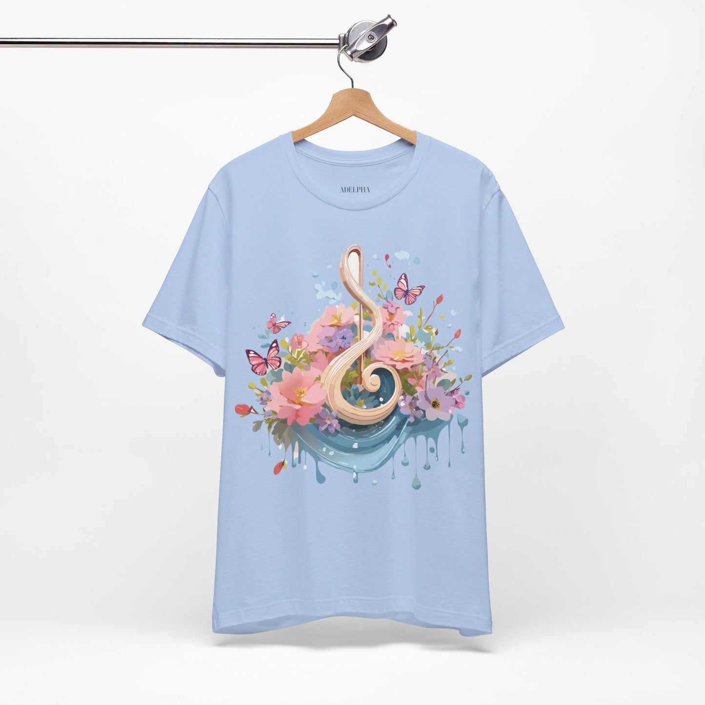 Music Graphic T Shirt Unisex Short Sleeve Adelpha Vintage Inspired Artwork Tee Premium Edition
