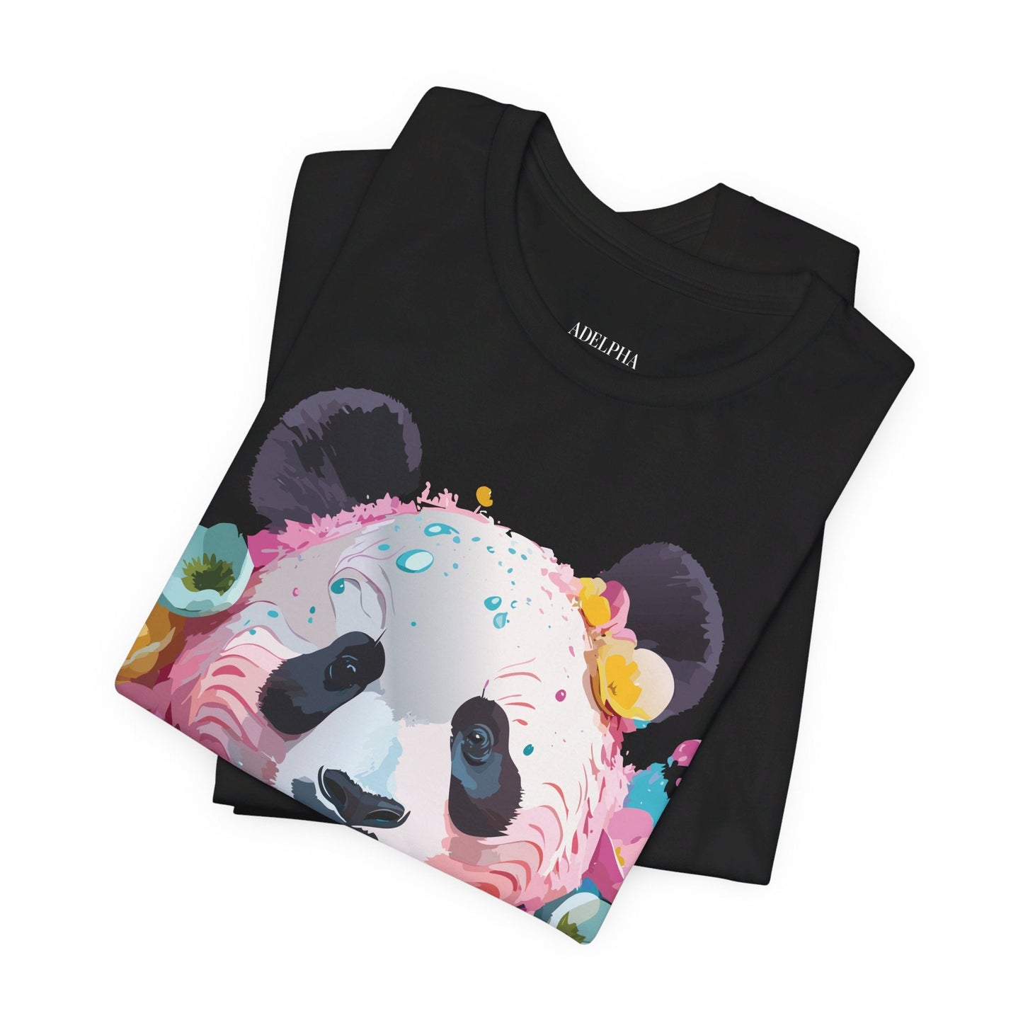 Panda Graphic Unisex 100 Cotton Vintage Art with Animal T-Shirt 5