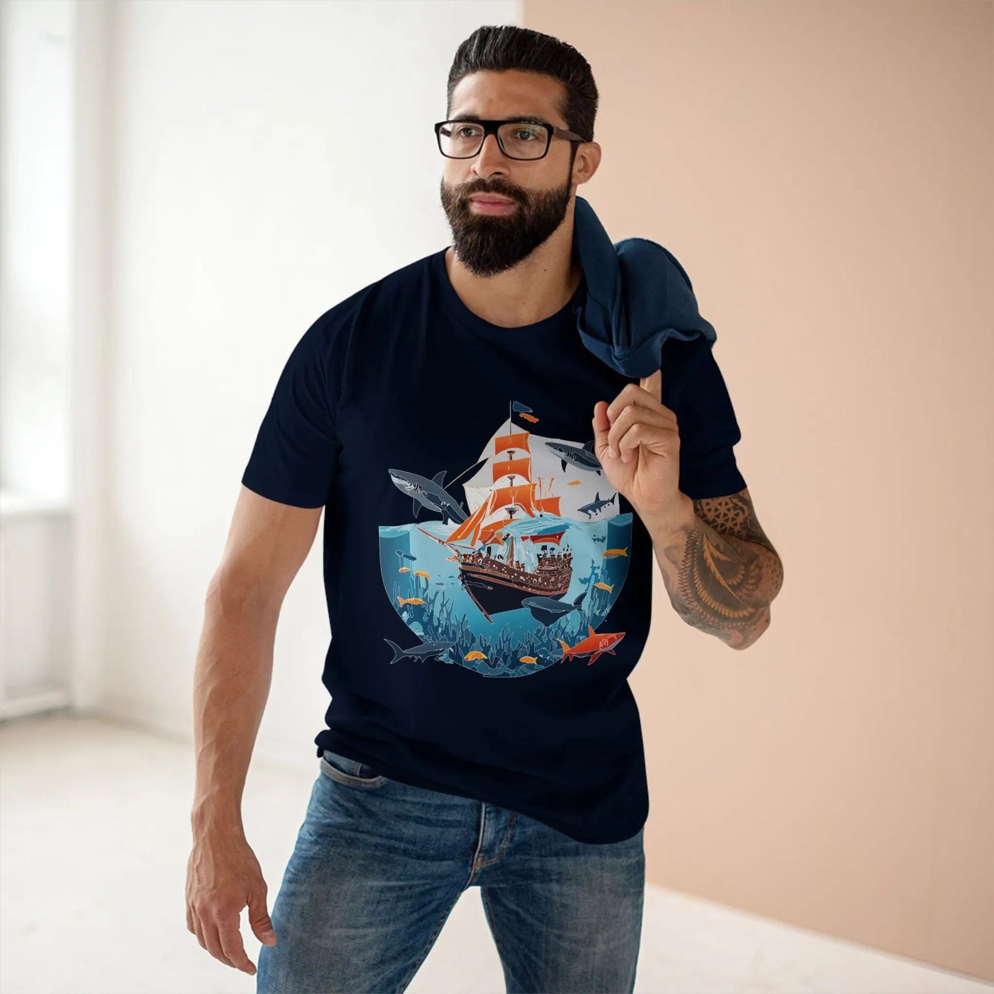 Ocean Coast Graphic Unisex 100 Cotton Staple Tee 23
